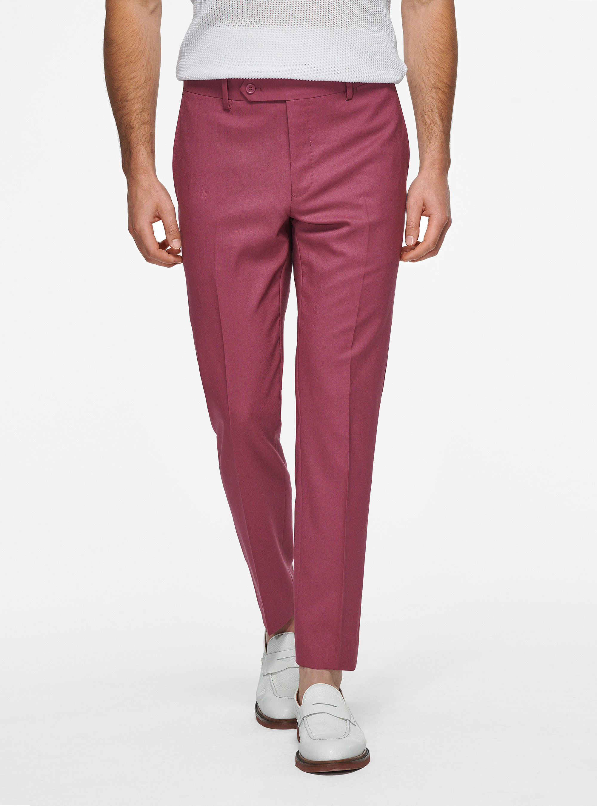 Pantaloni in pura lana Vitale Barberis Canonico, CIPOLLA
