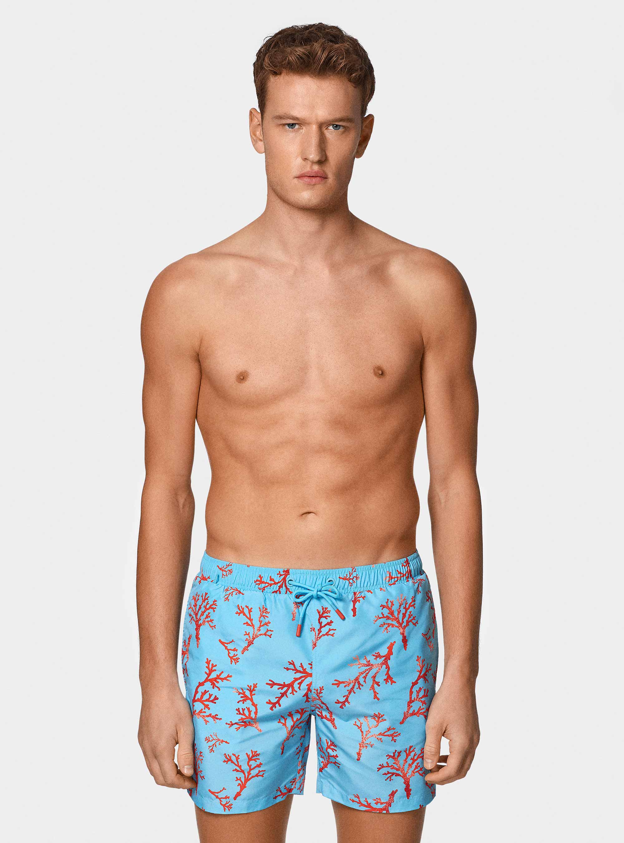 Badeanz&uuml;ge mit Korallendruck, AZZURRO 0282C