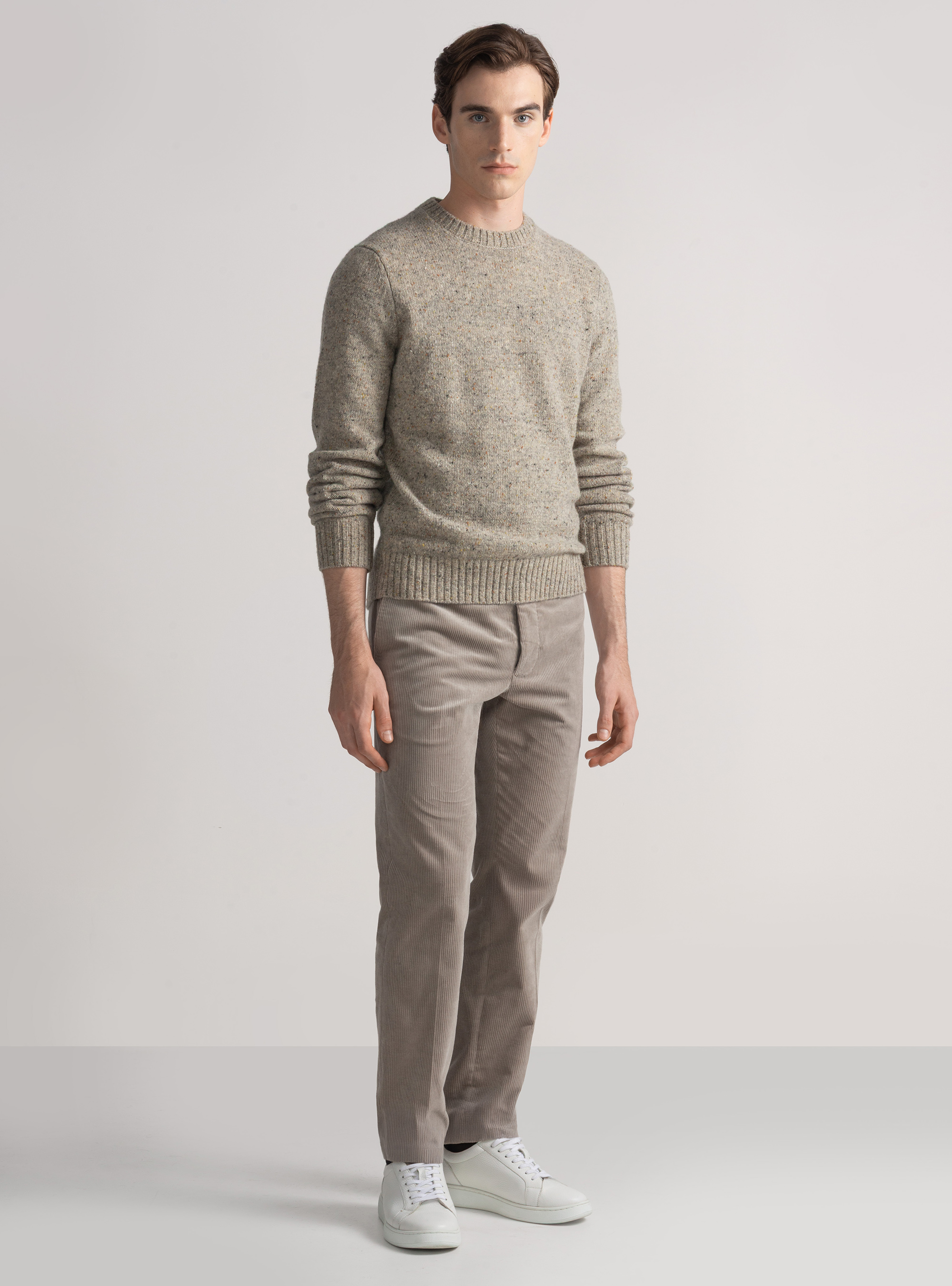 Duca Visconti di Modrone corduroy stretch trousers, GRIGIO CHIARO 0256C