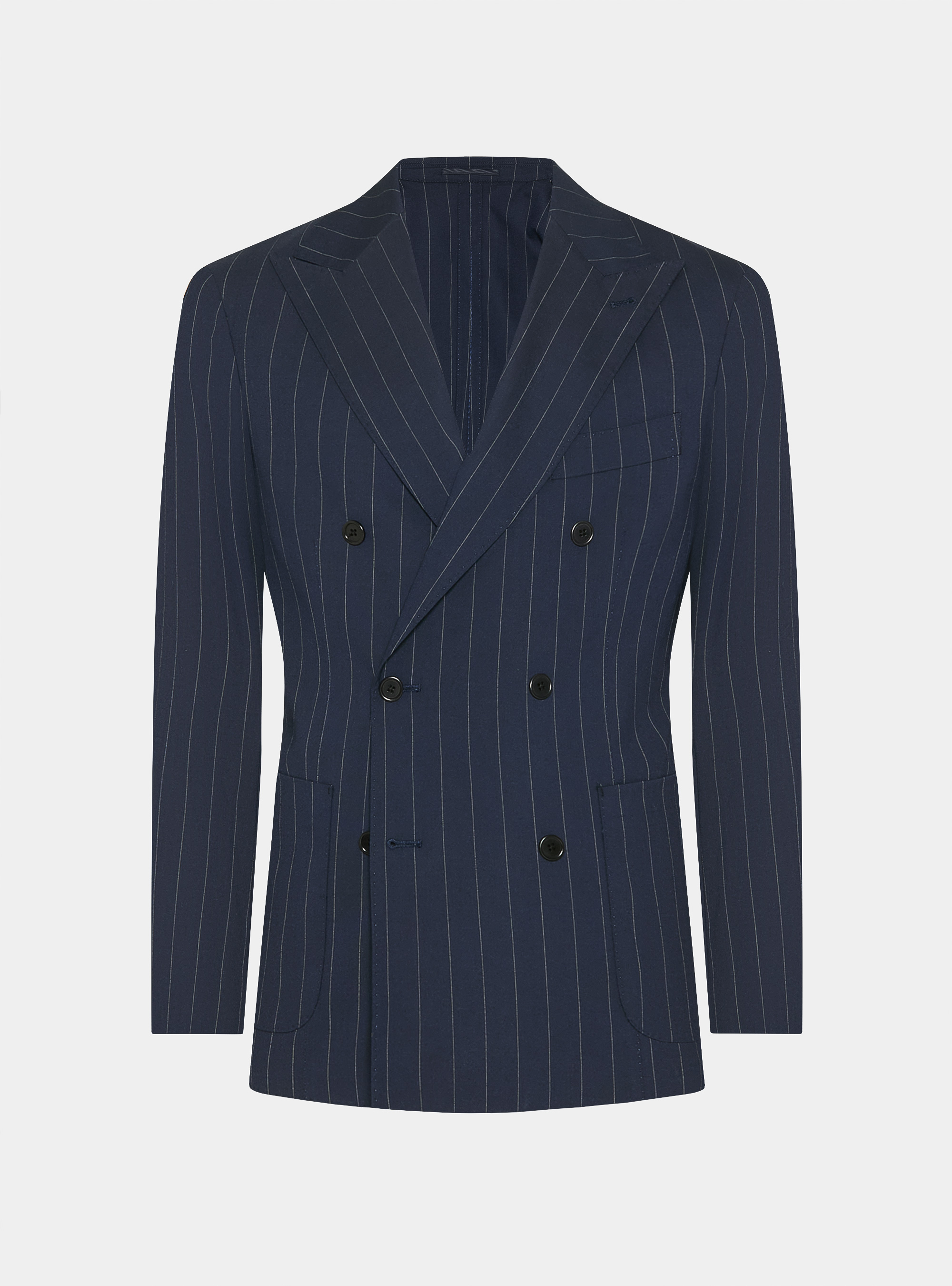 Giacca doppiopetto per abito gessato, BLU NAVY