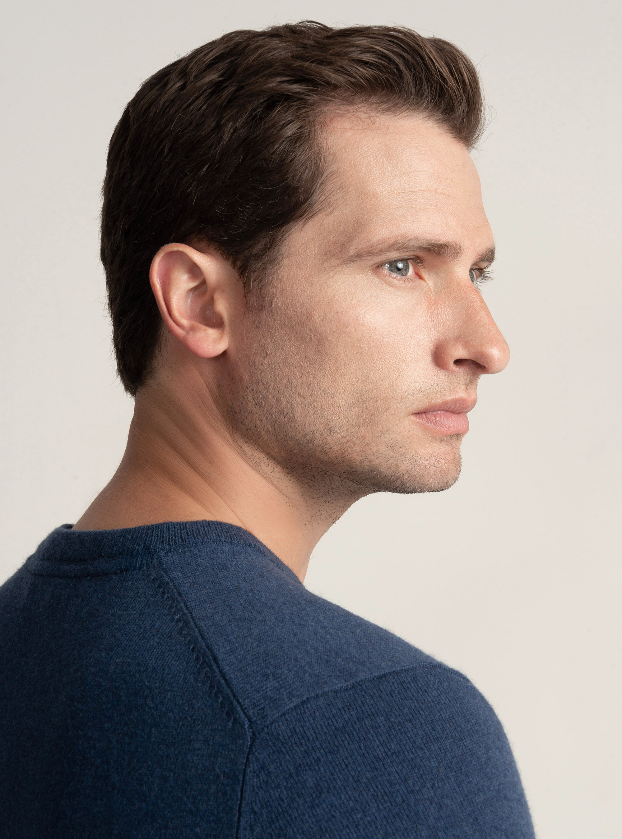 Trikot mit Rundhalsausschnitt aus Lambswool und Kaschmir, INCHIOSTRO 0232C