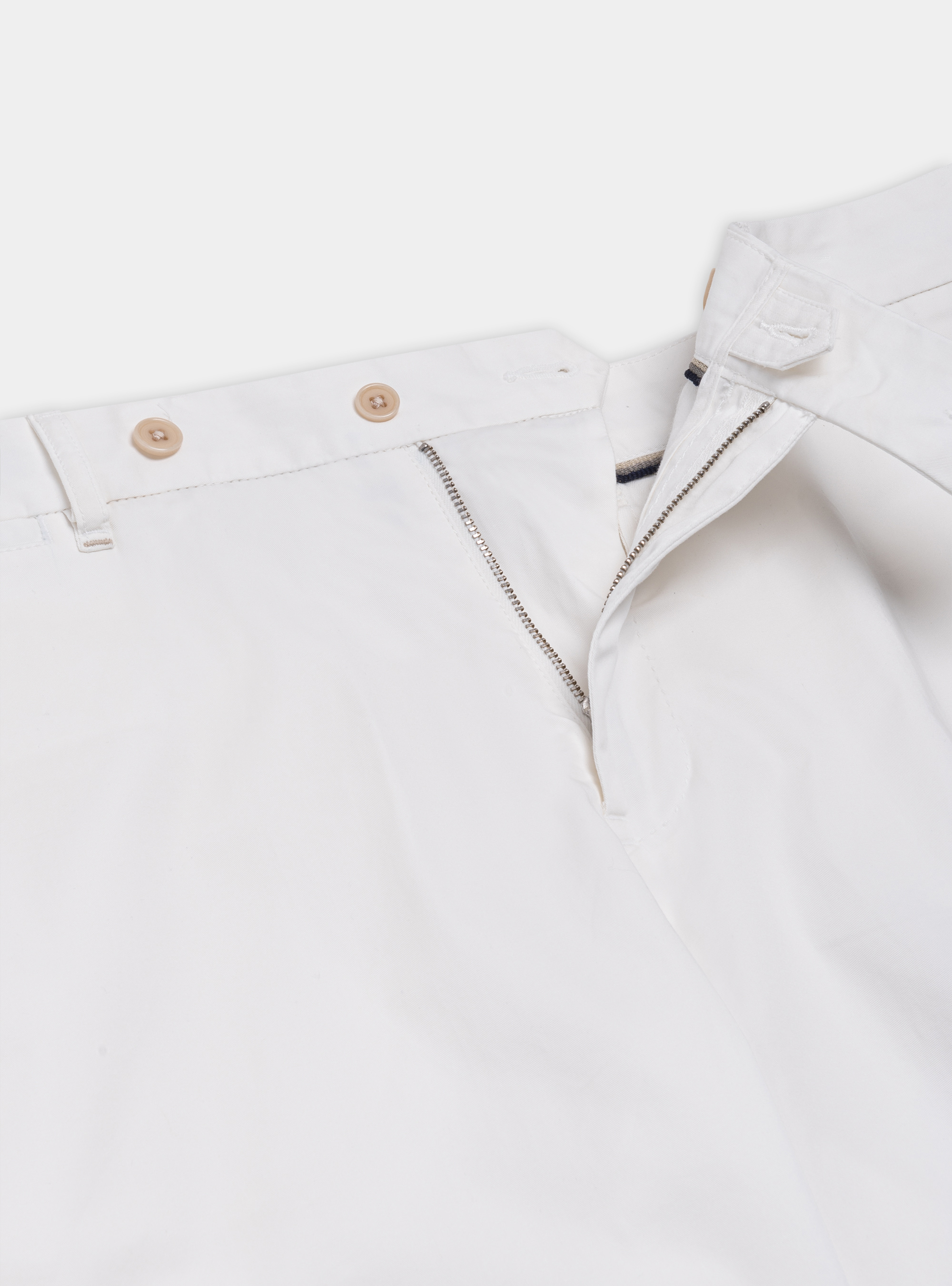 Shorts in light cotton twill, WHITE