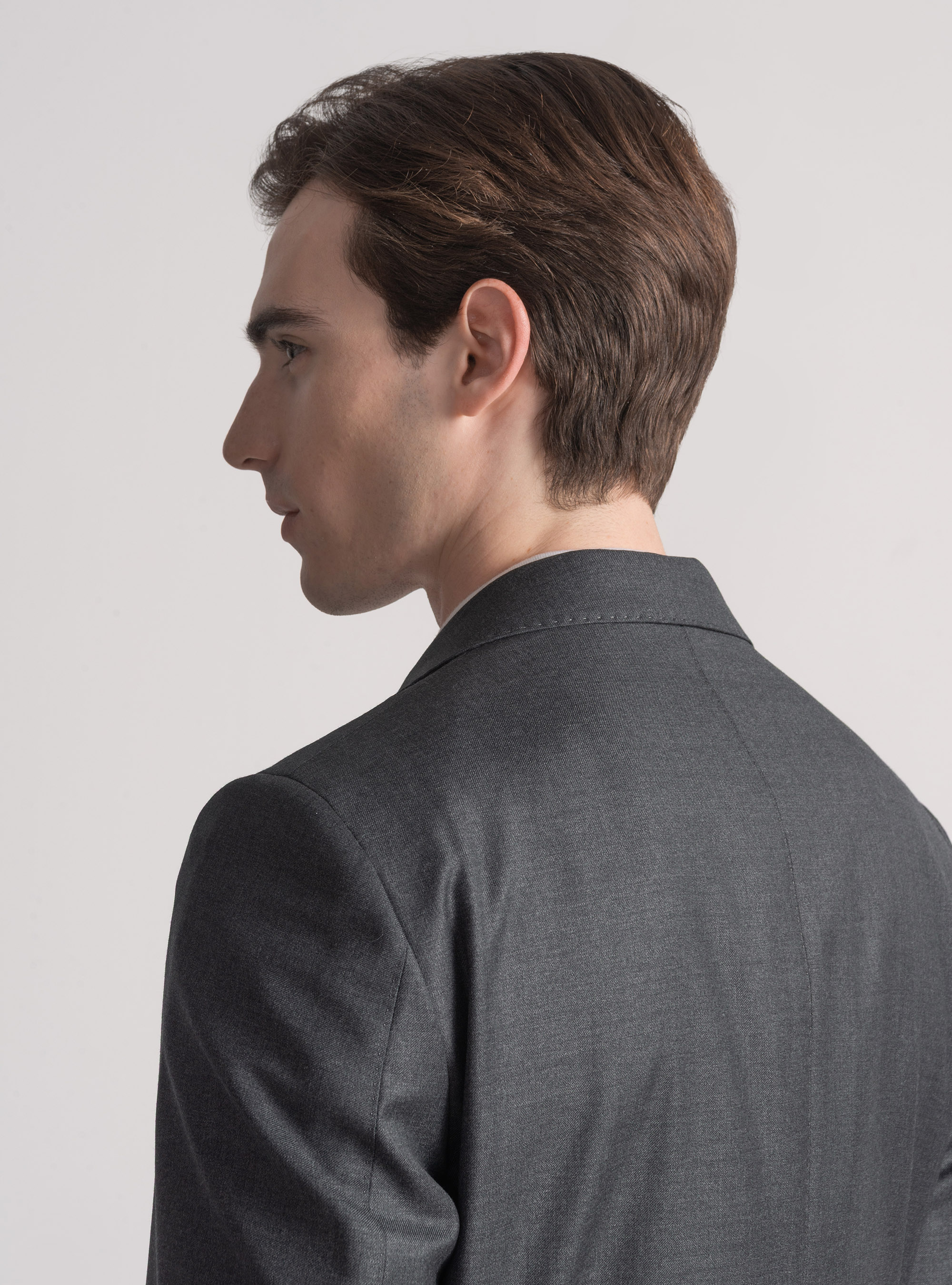 Americana de traje de pura lana Vitale Barberis Canonico, GRIS MARENGO