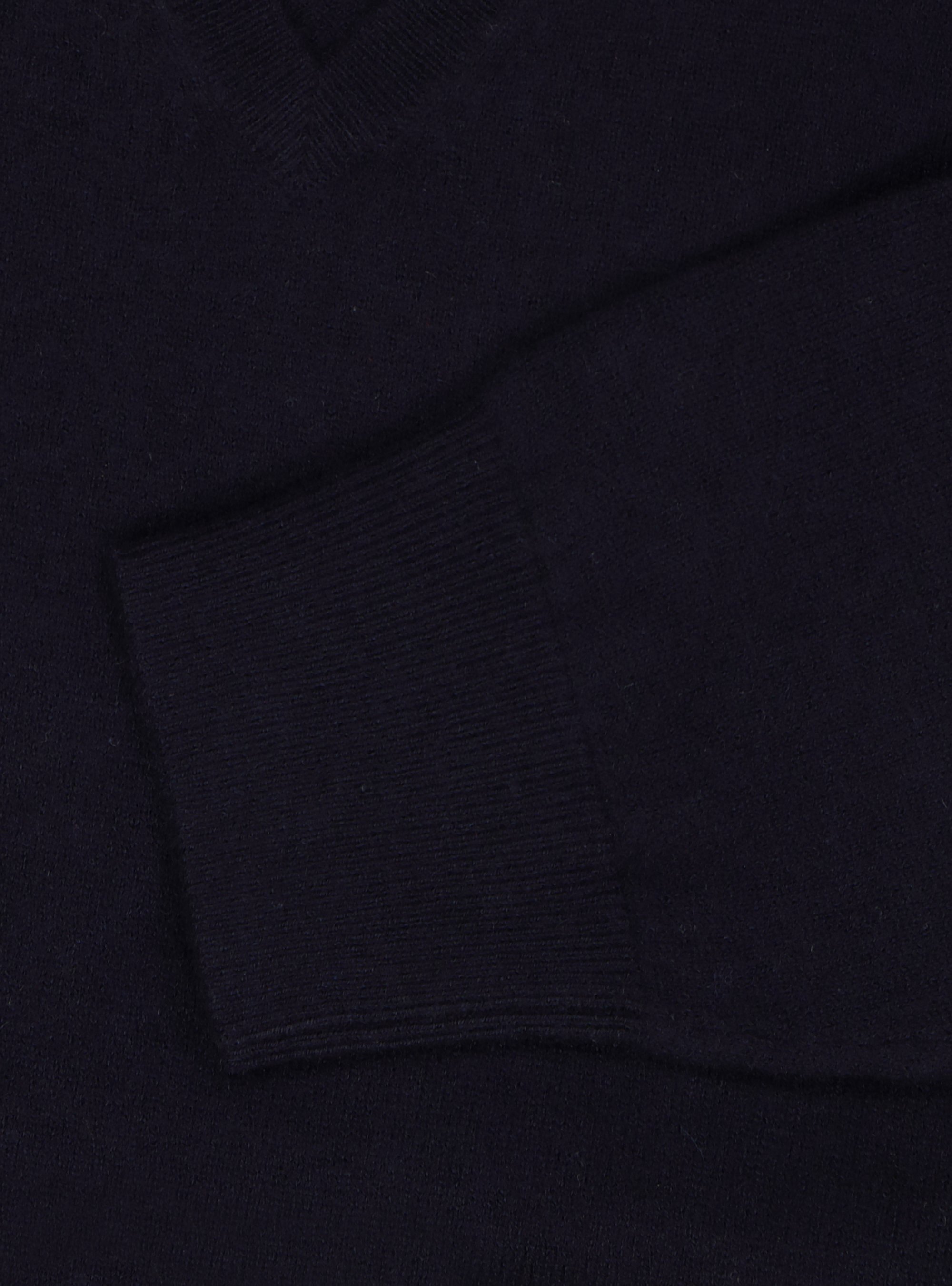 Maglia scollo a V in lana e cashmere, BLU NAVY