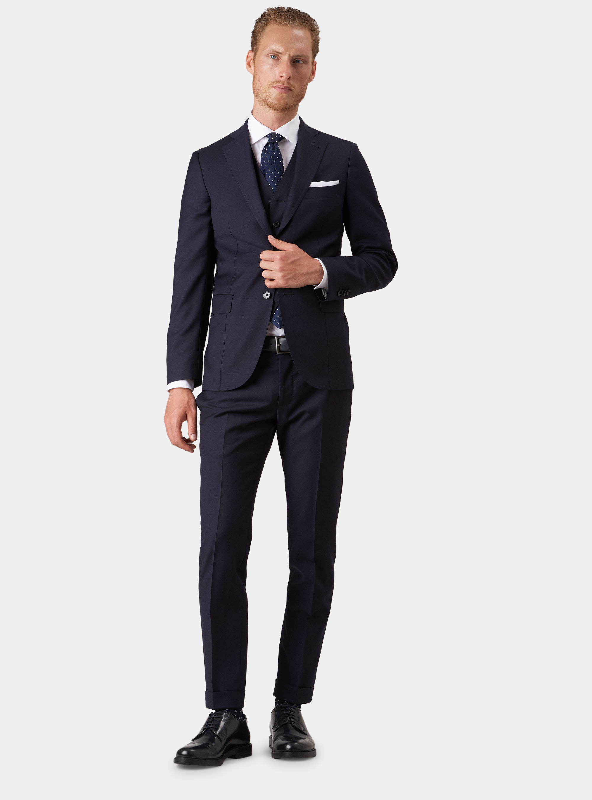 Drop 4 cool wool suit jacket, NAVY BLUE