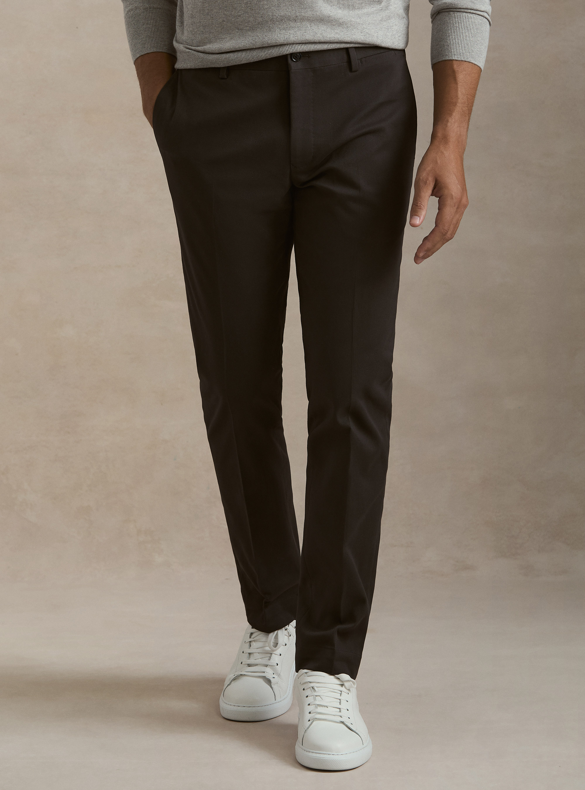 Pantalones de algod&oacute;n esmerilado, ASFALTO 0112C