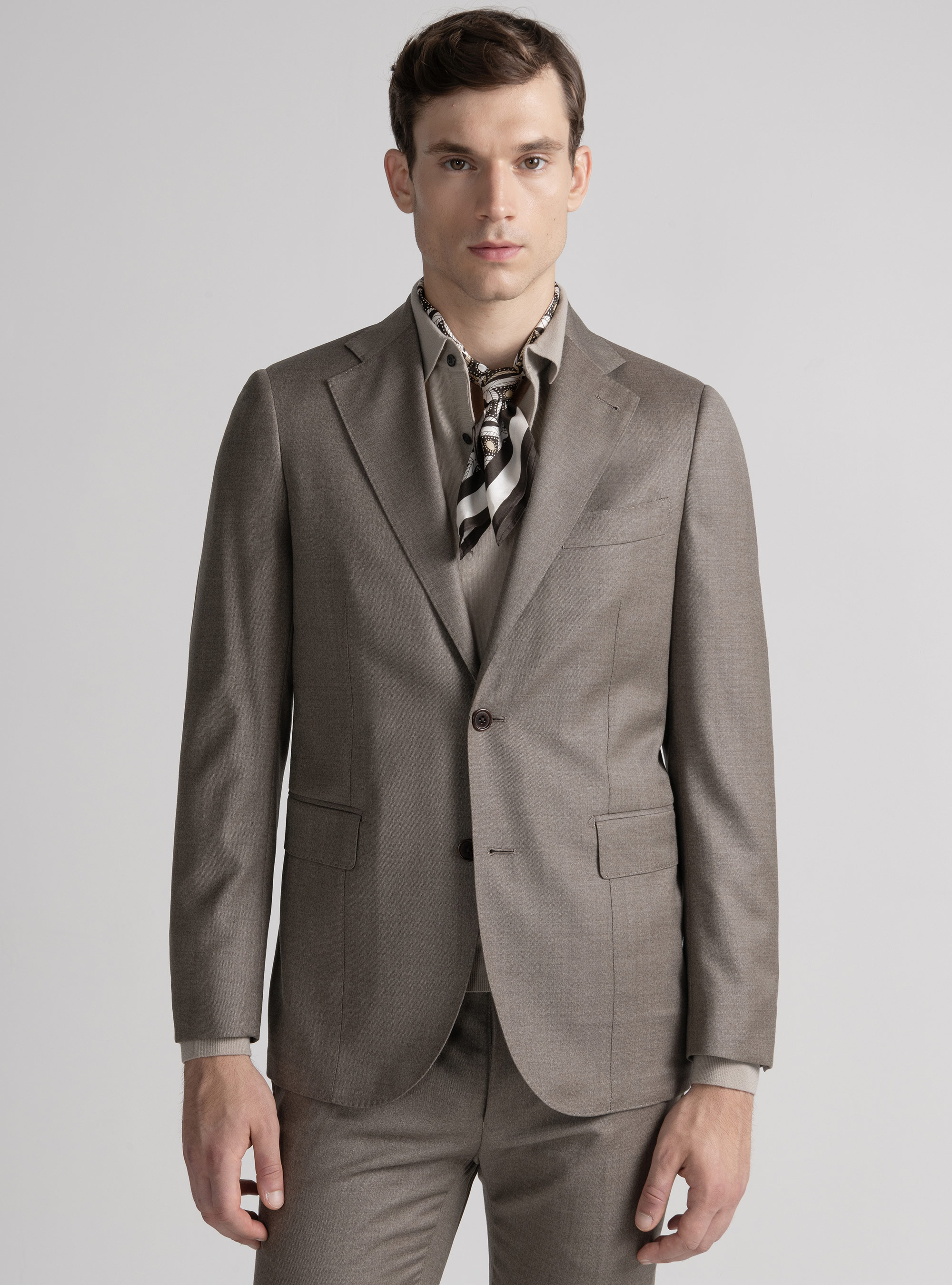 Gutteridge - Giacca in pura lana superfine 110's, Unisex, Sabbia, Taglia: 44