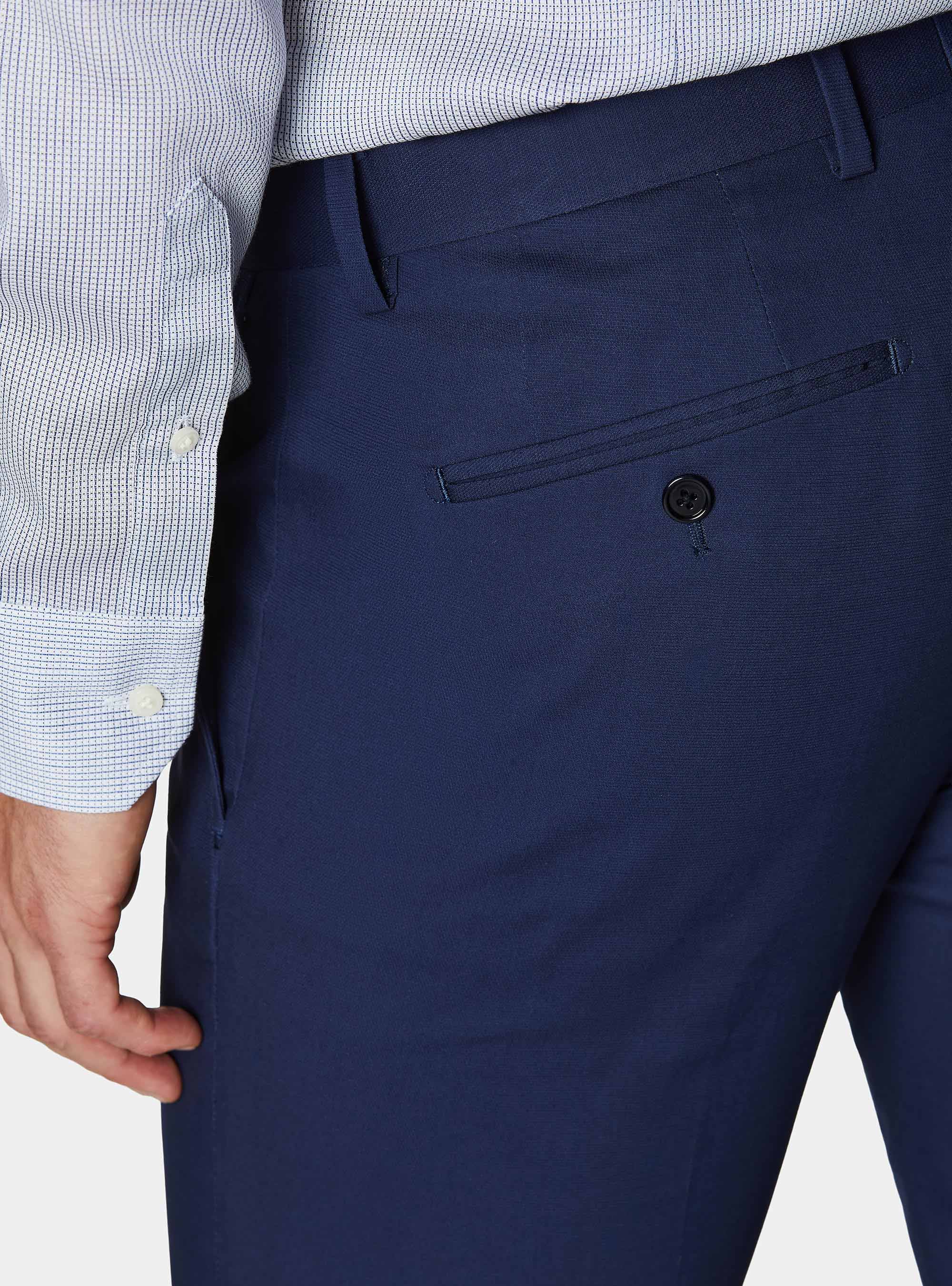 Cotton suit trousers, BLUE