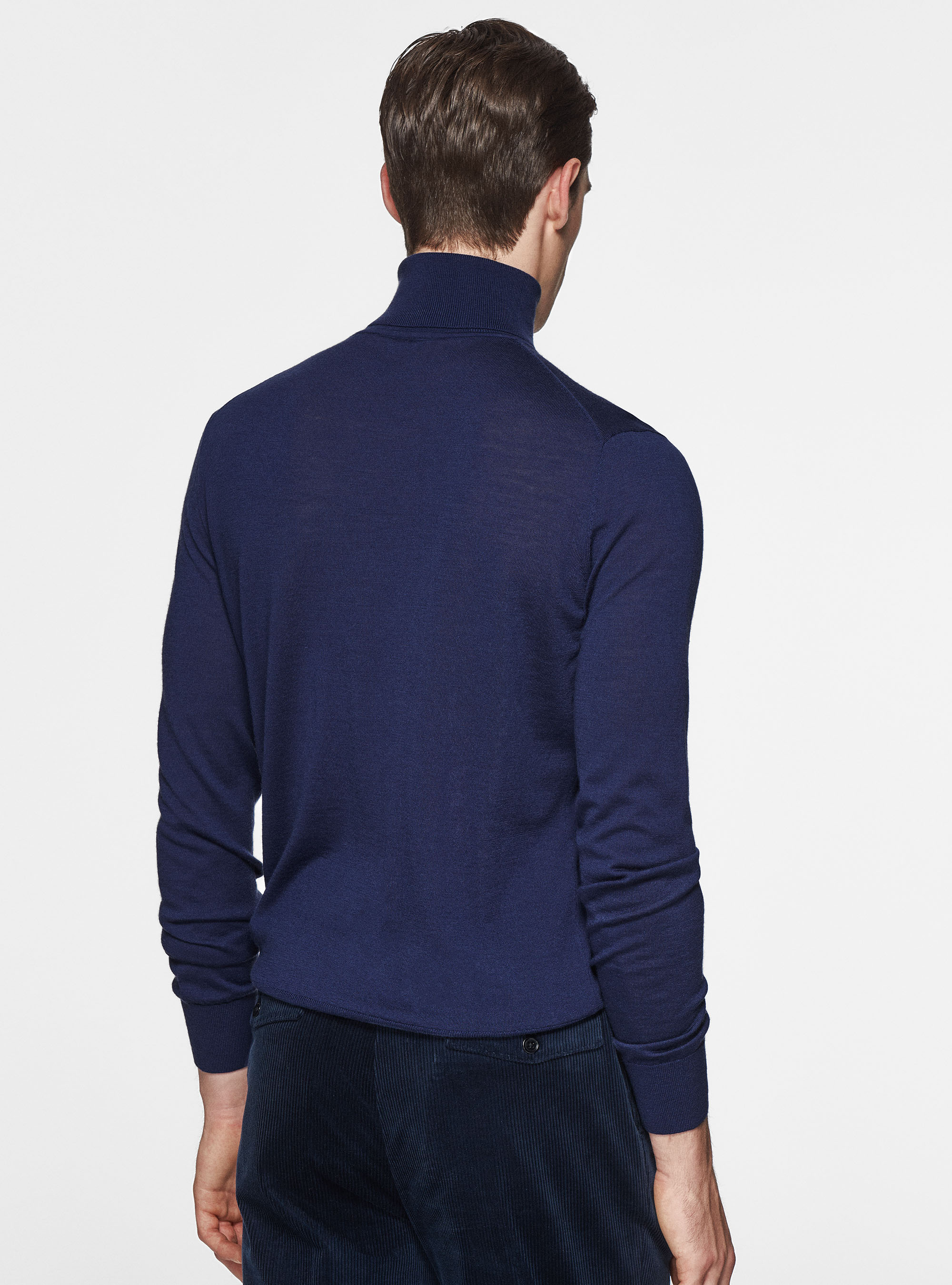 Dolcevita in pura lana merino extrafine, INCHIOSTRO