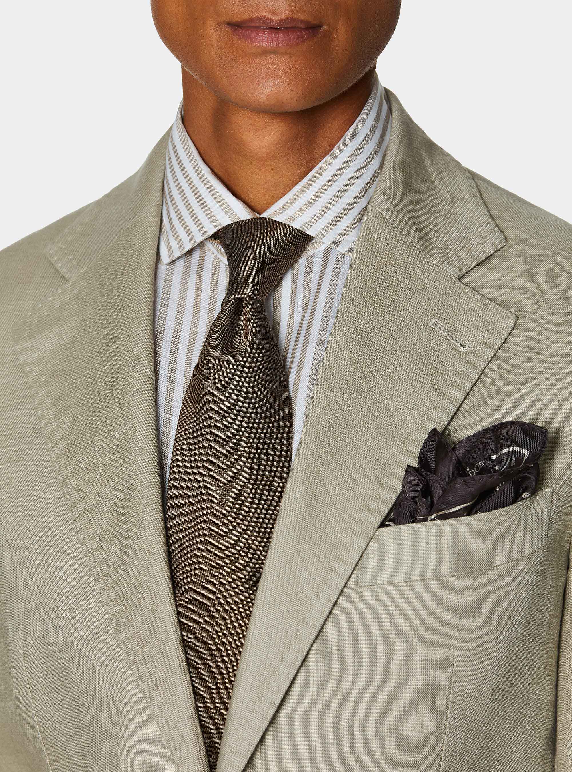 Pure linen suit blazer, SAND
