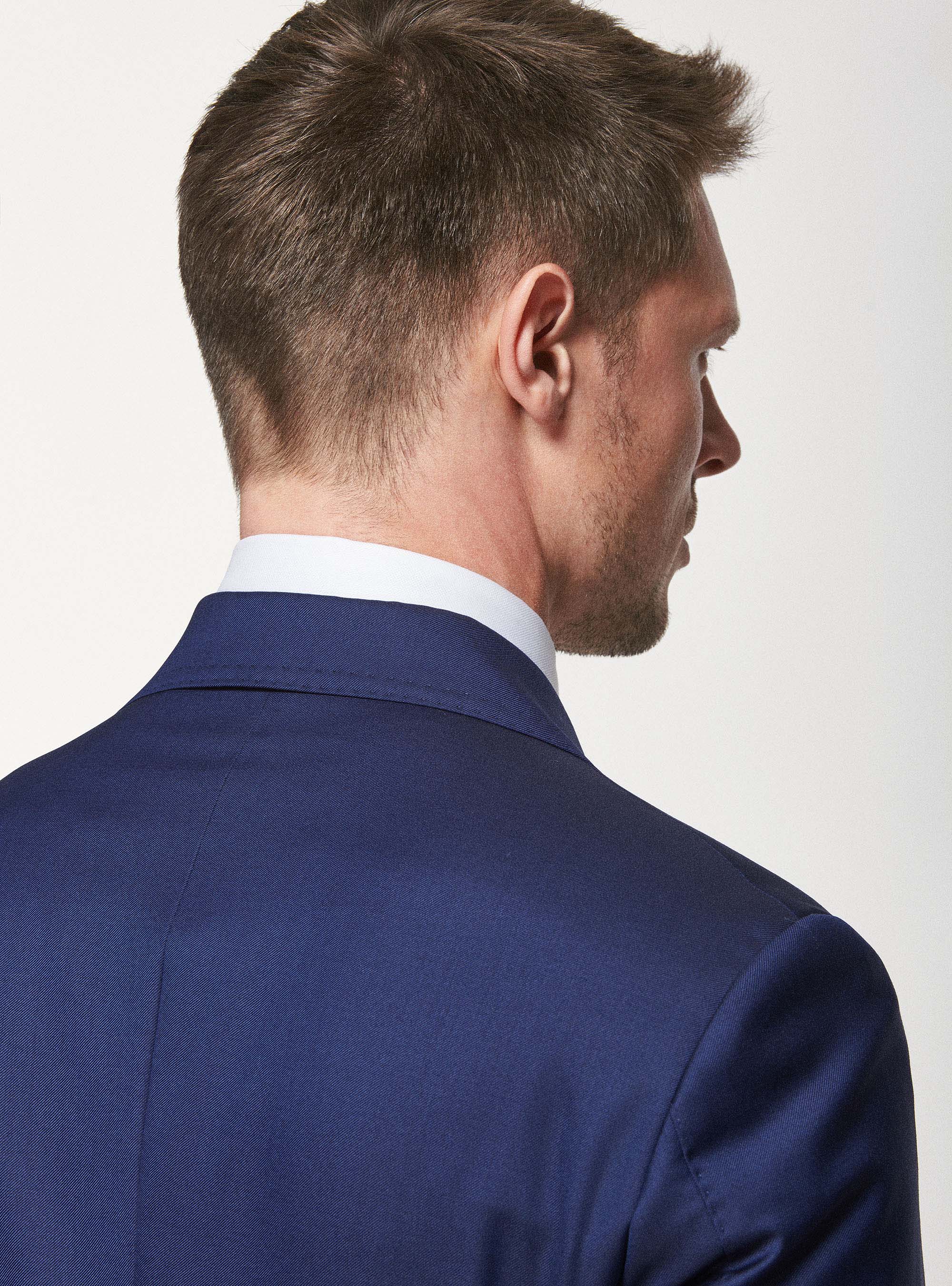 Giacca doppiopetto in pura lana, BASALTO