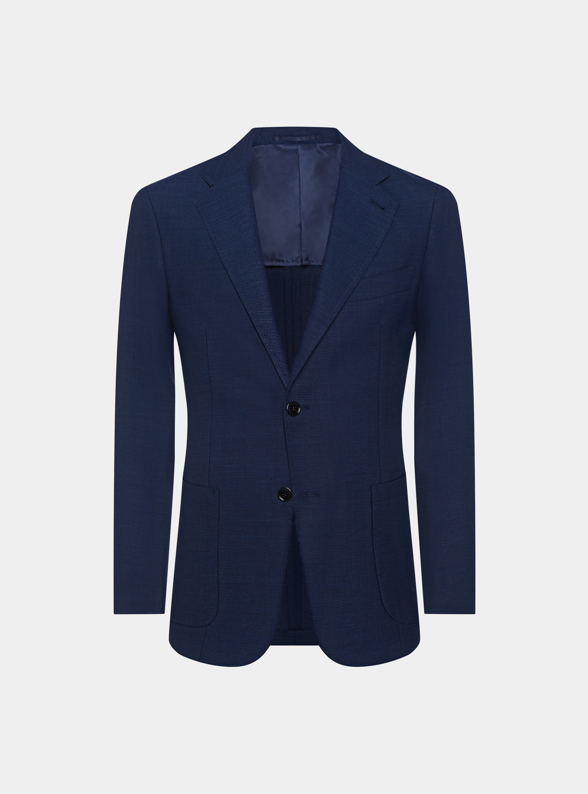 Micro-textured wool blazer, BLUE