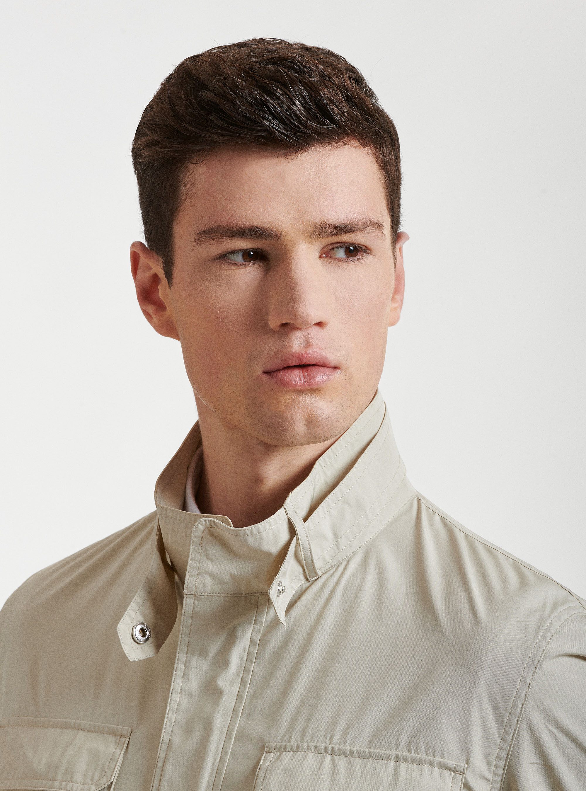 Field jacket in technical fabric, ECRU