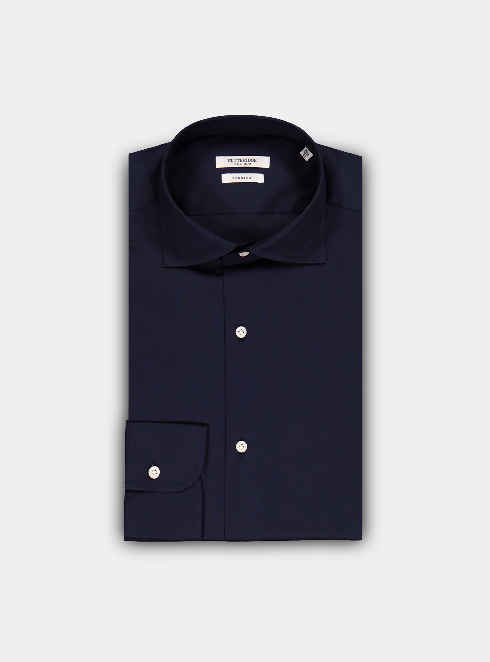 Stretch cotton shirt, NAVY BLUE