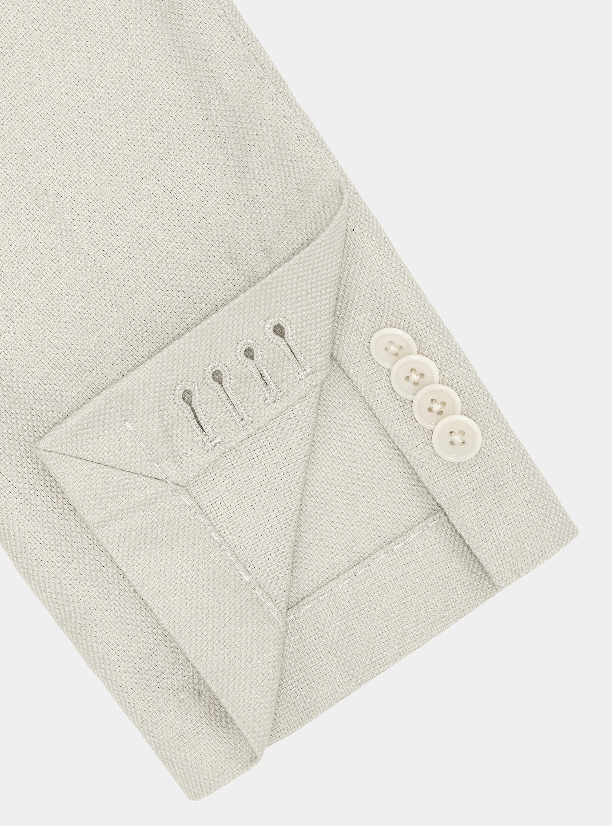 Giacca in cotone e lino, ECRU