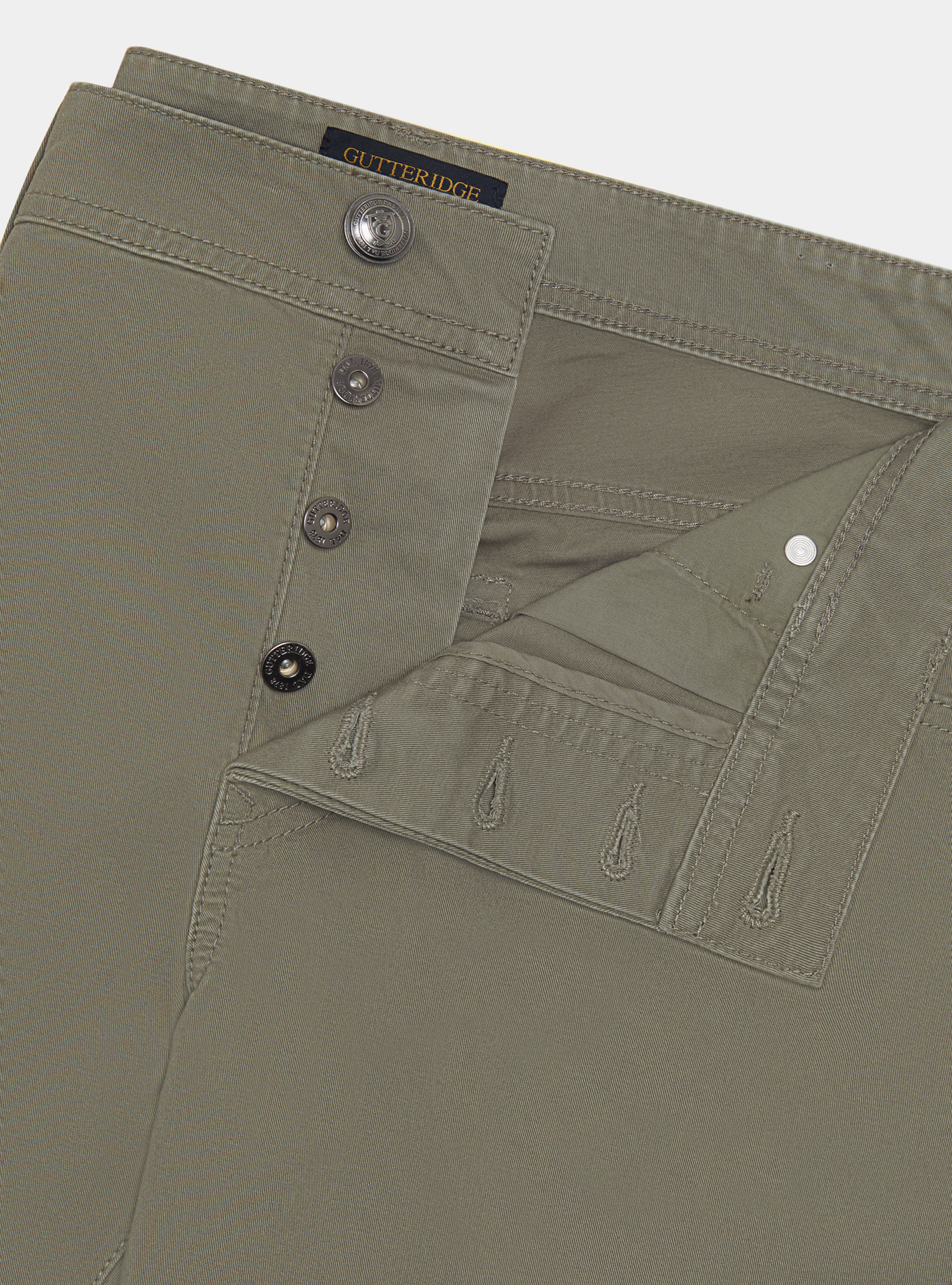 Pantaloni 5 tasche in twill di cotone, SALVIA 0602C