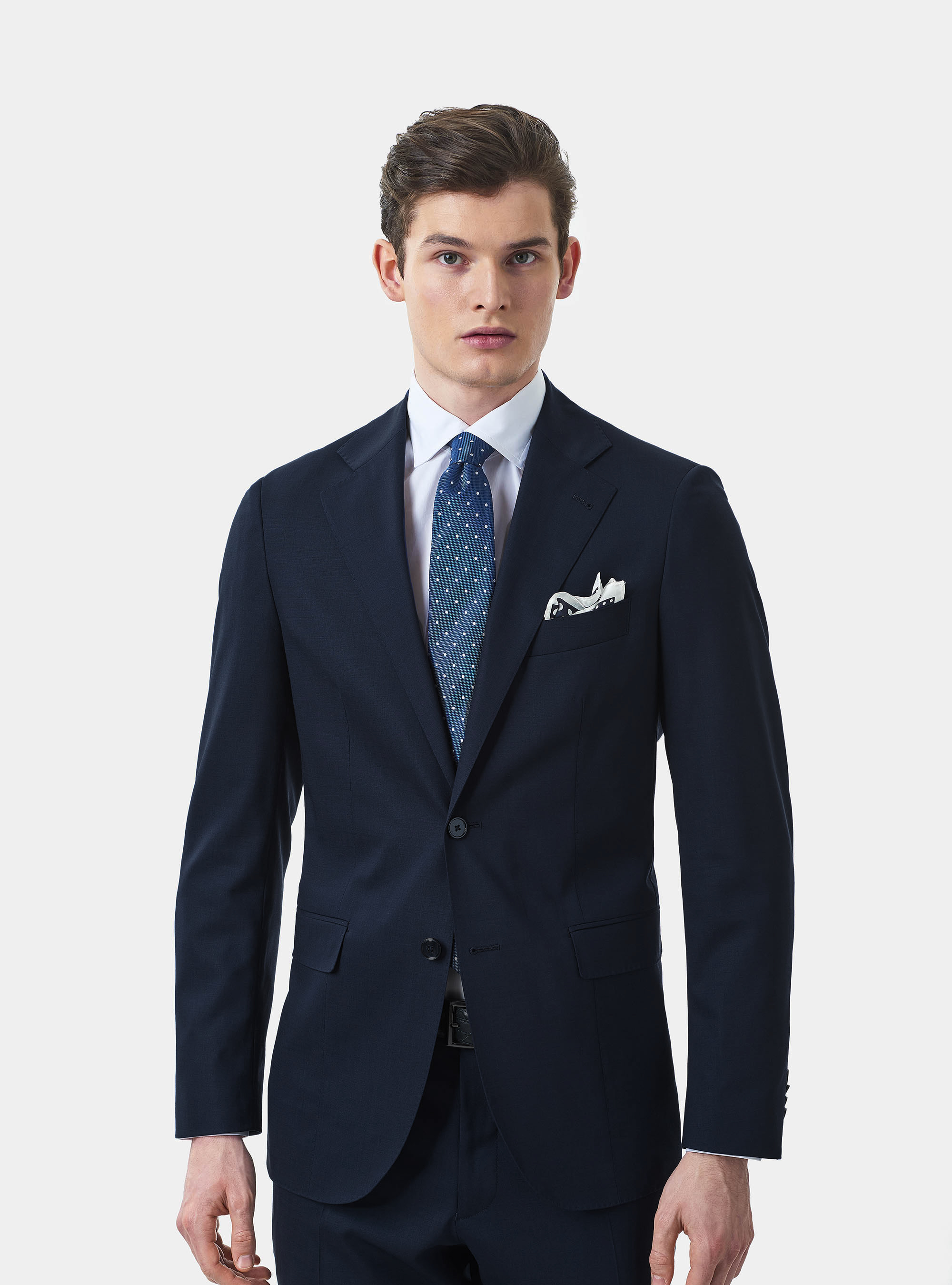 Giacca per abito in lana travelwear, BLU NAVY