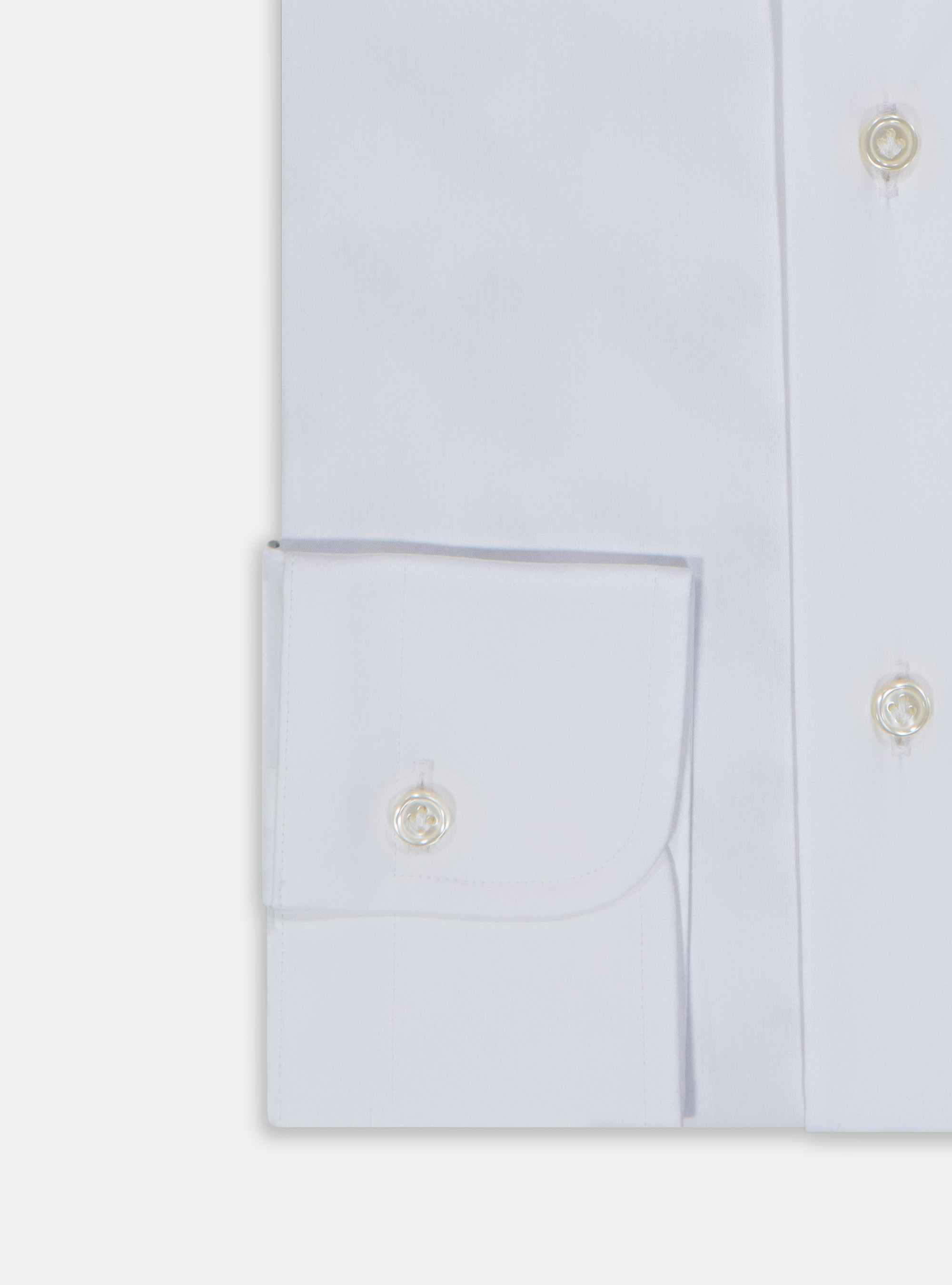 Camicia in popeline stretch, BIANCO