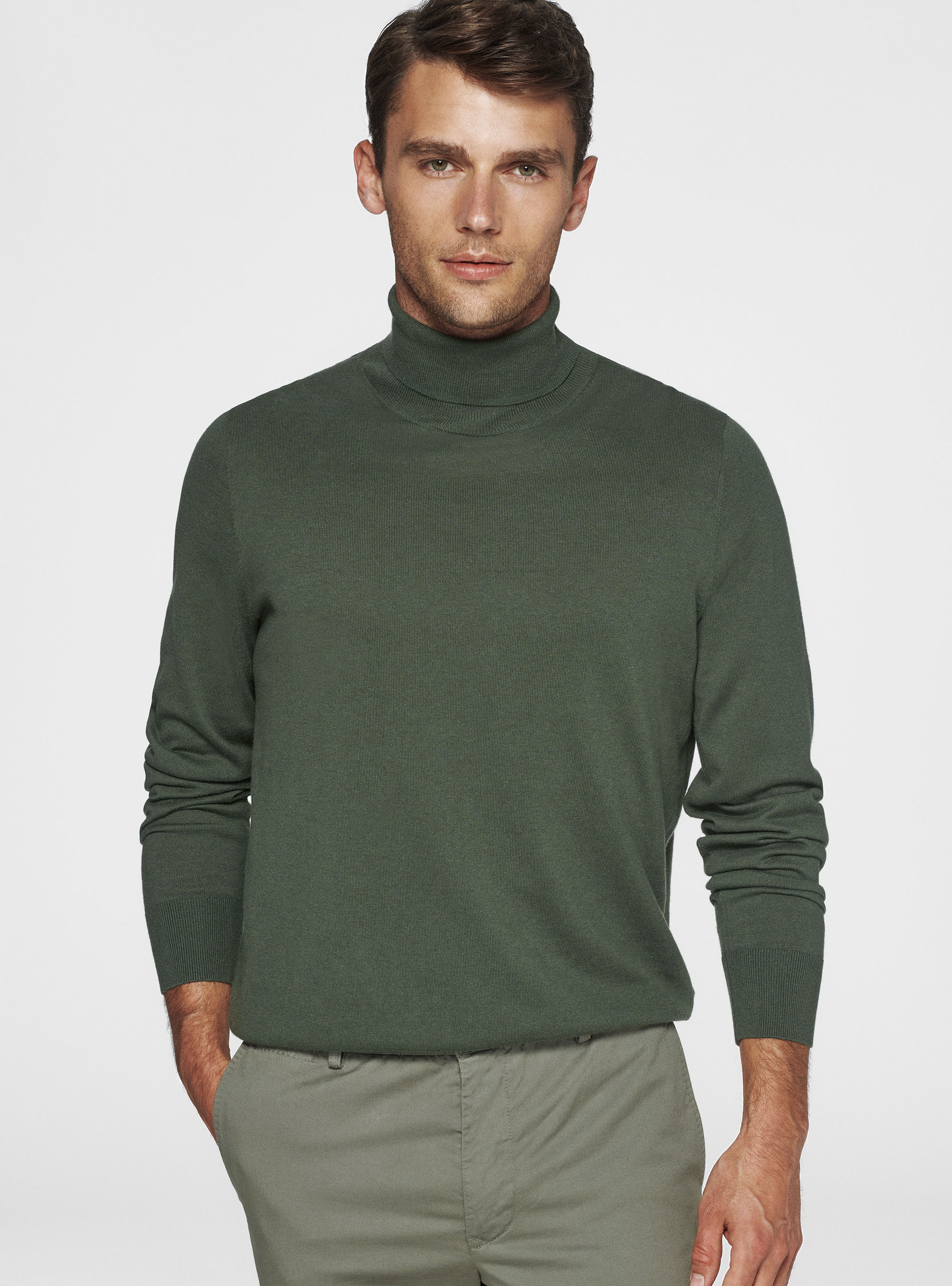 Dolcevita in cotone seta e cashmere, MILITARE 0609C