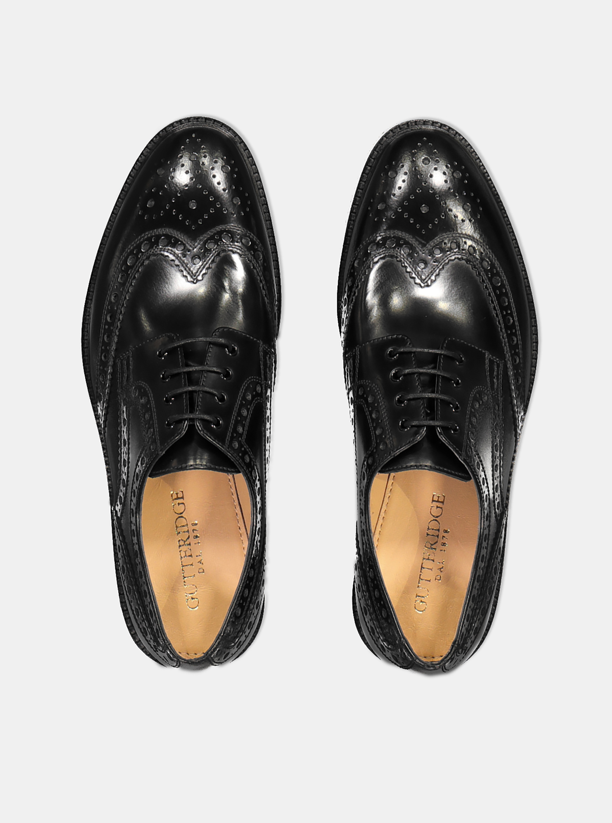 Leather derby, BLACK