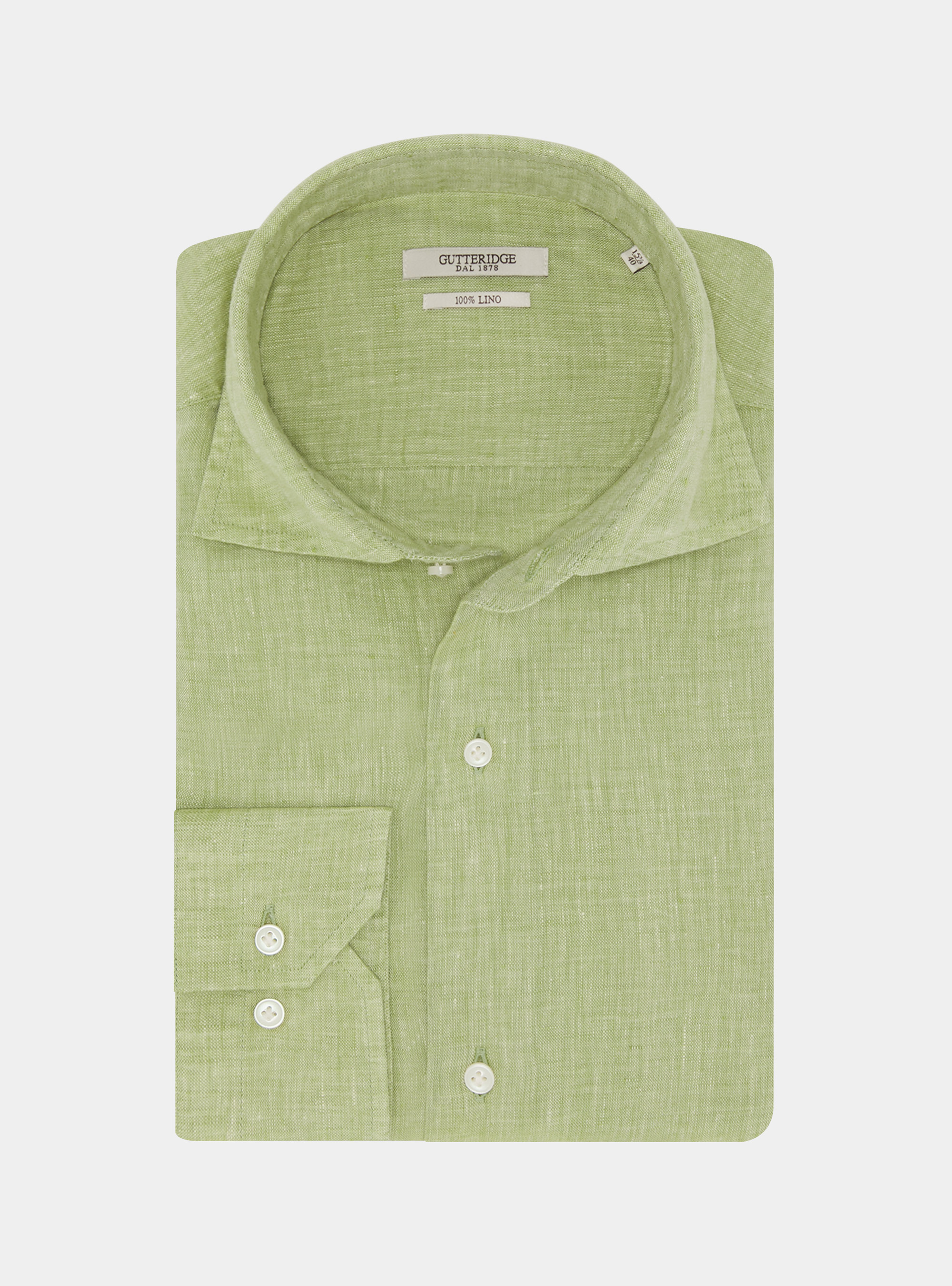 Pure linen shirt, VERDE PISTACCHIO 0616C