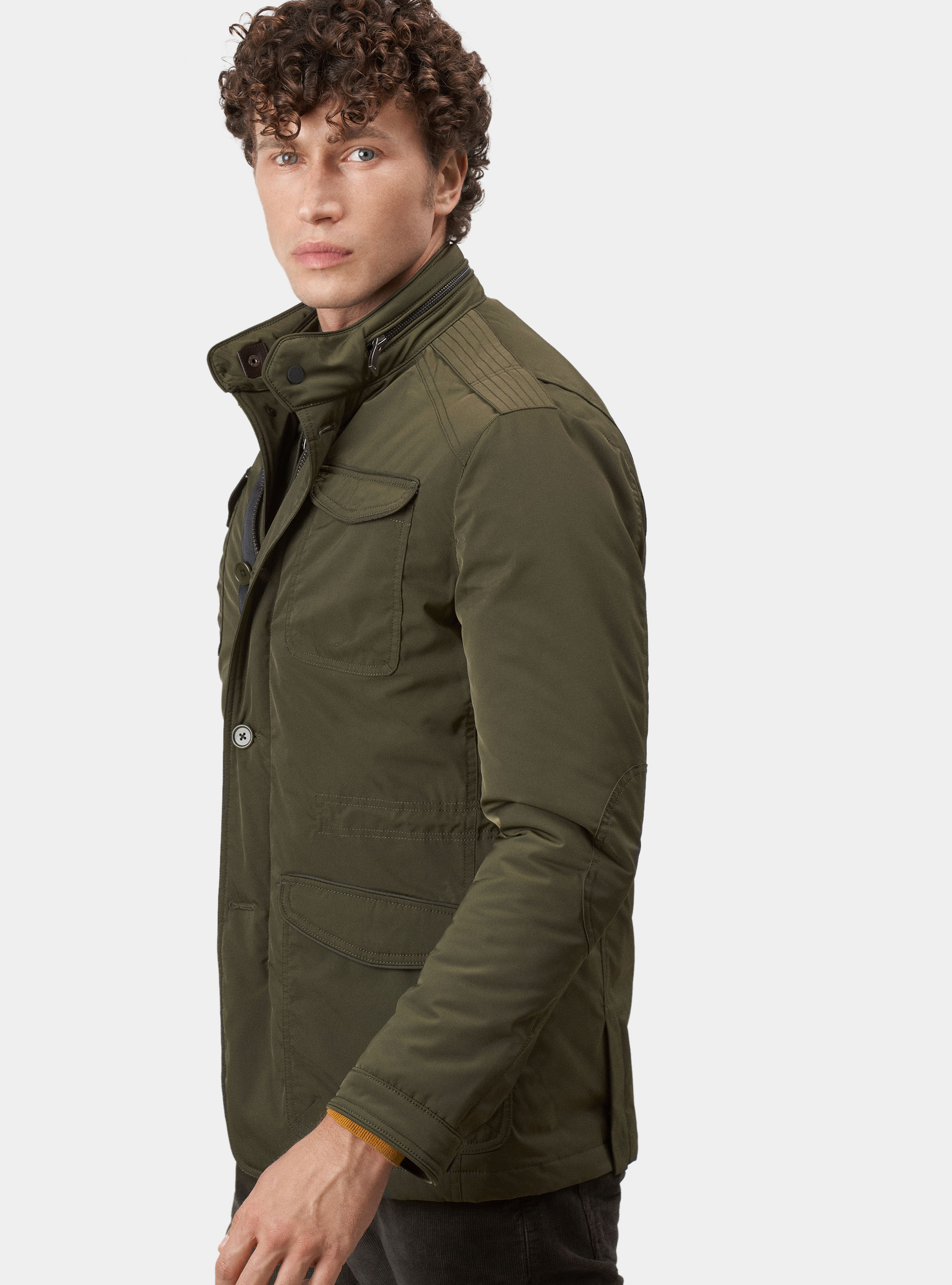 Field jacket con toppa e pettorina removibile, VERDE