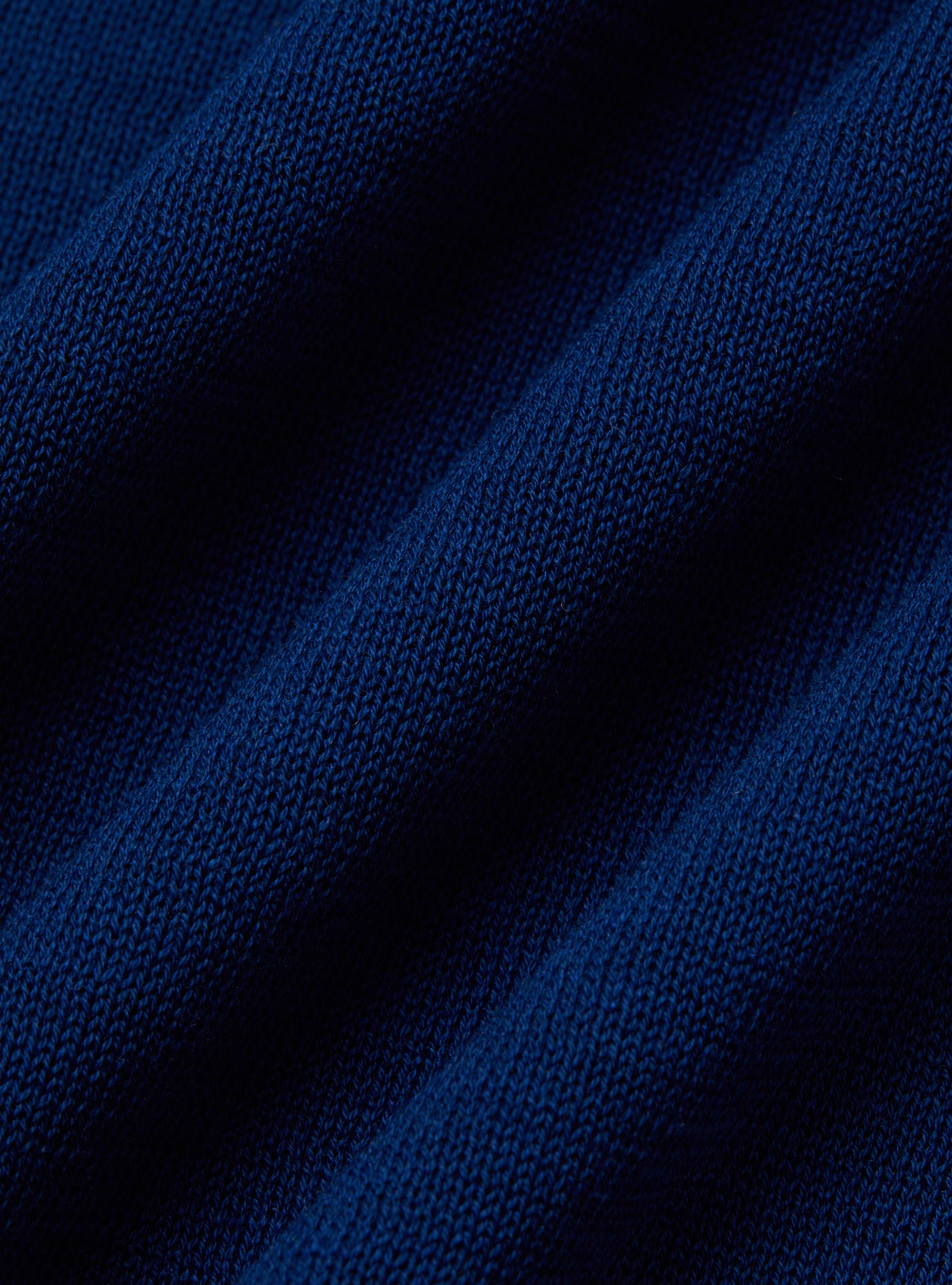 Maglia girocollo in cotone e seta, BLU ROYAL