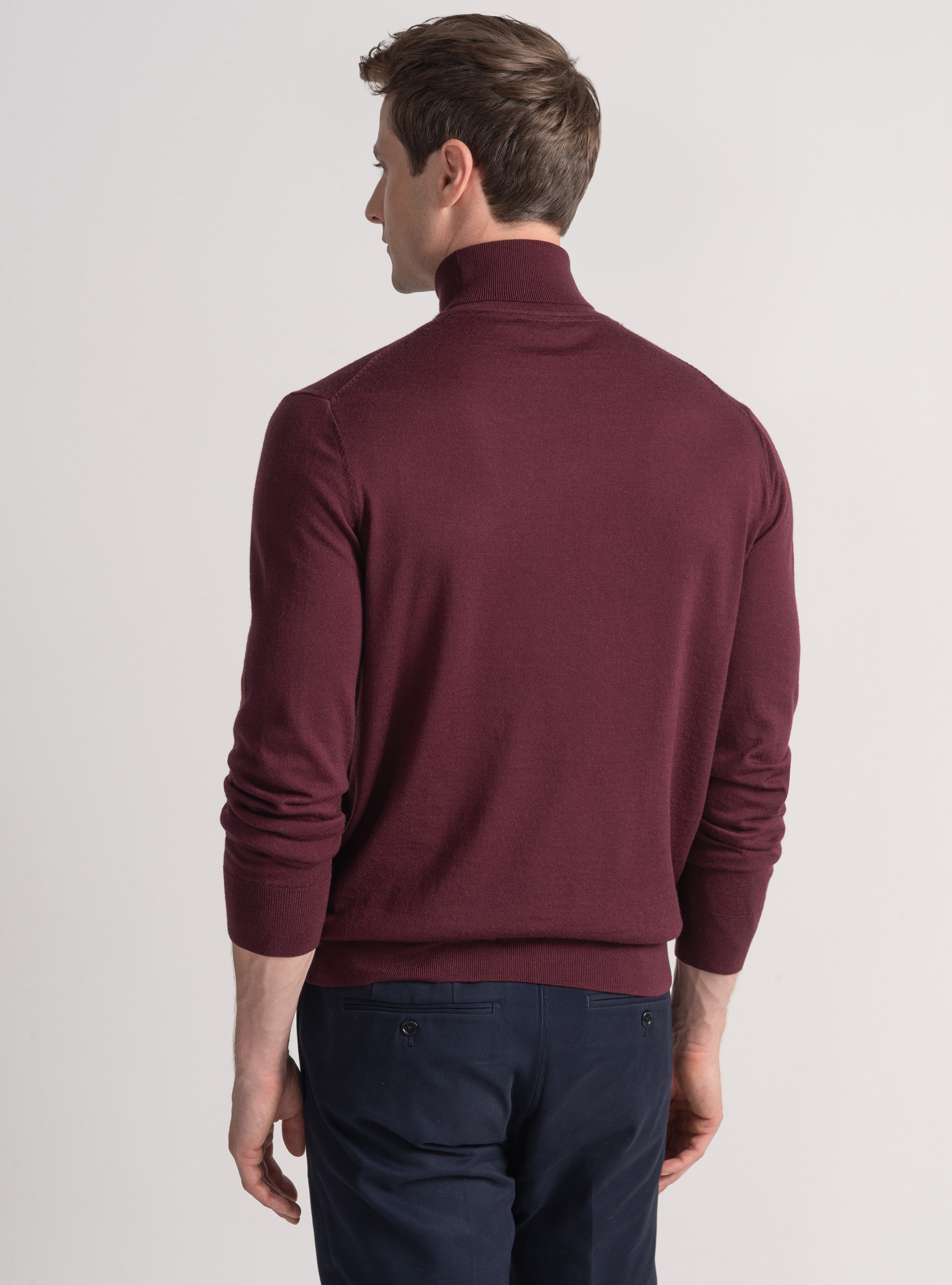 Dolcevita in pura lana merino extrafine, BORDEAUX