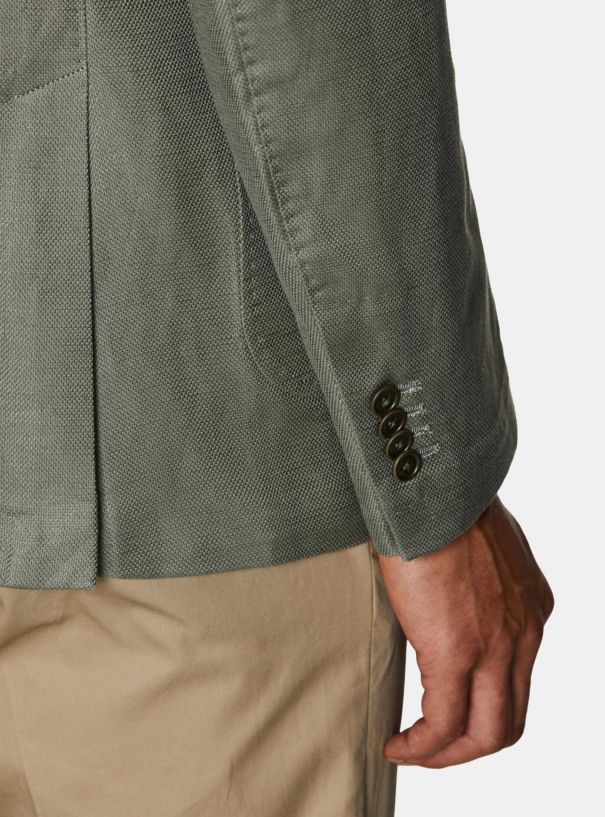 Giacca in cotone e lino, SALVIA 0602C