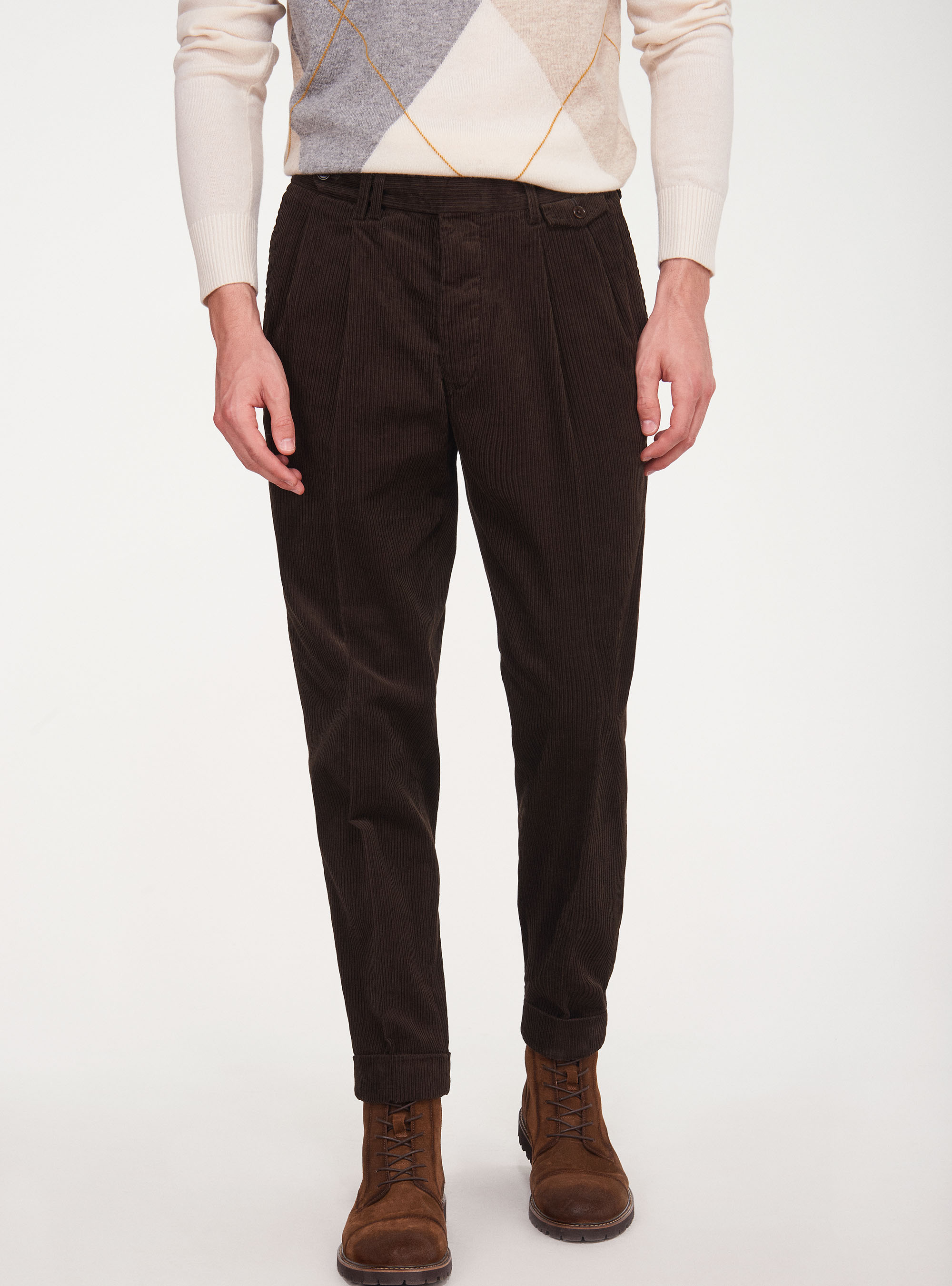 Pantaloni in velluto rigato