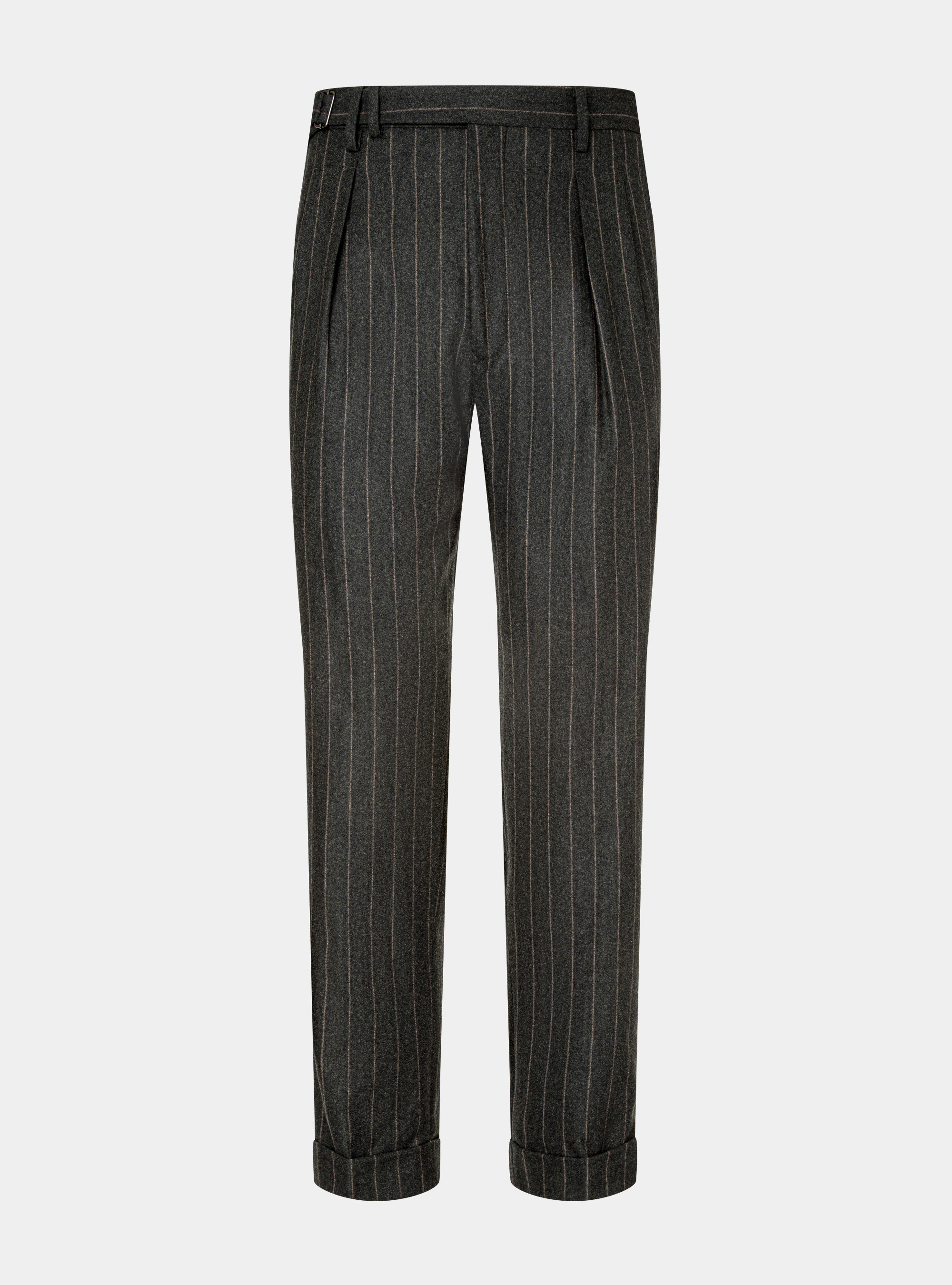 Pantaloni gessati in lana Reda, VERDE