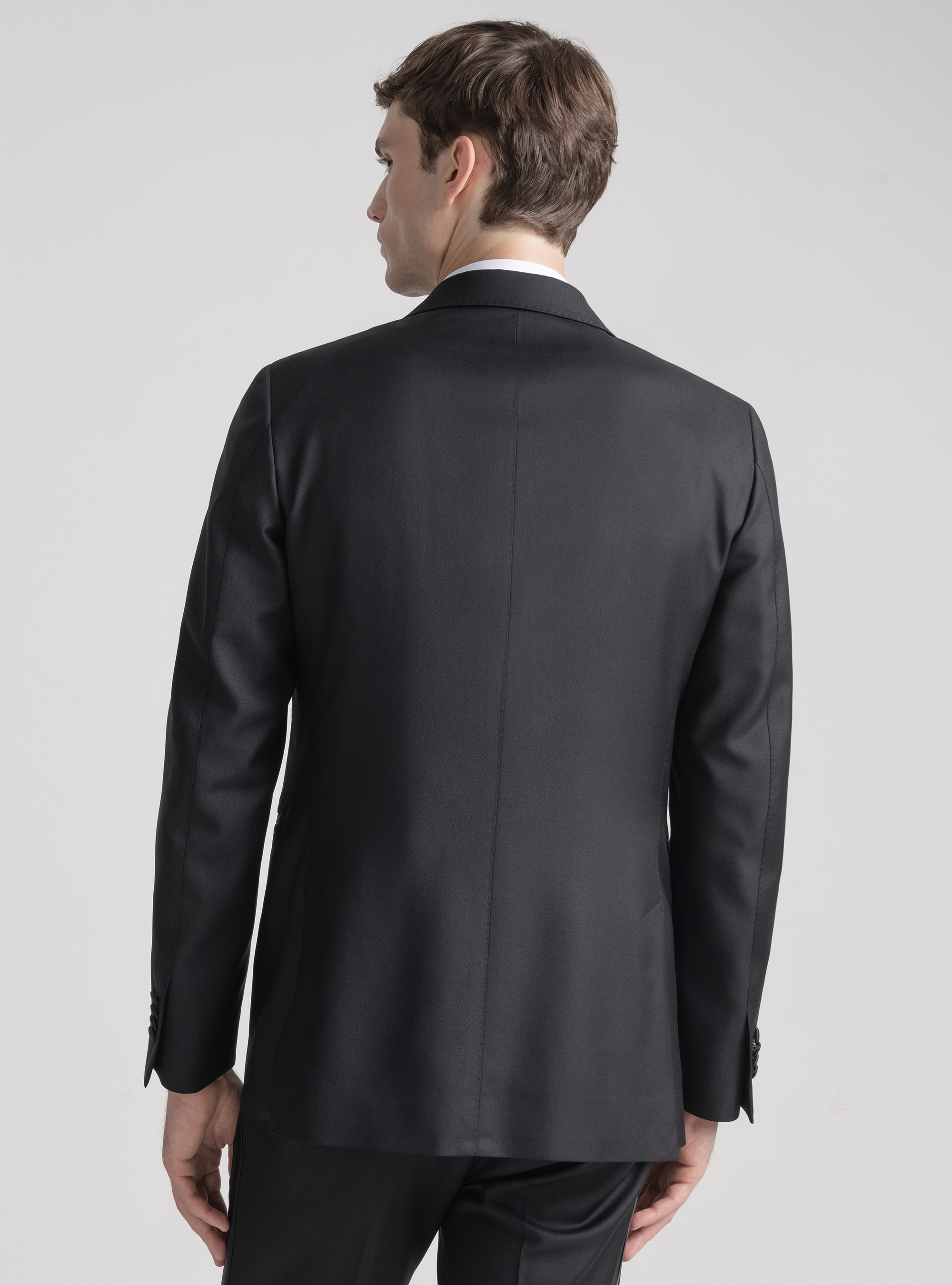 Vitale Barberis Canonico wool tuxedo blazer, BLACK