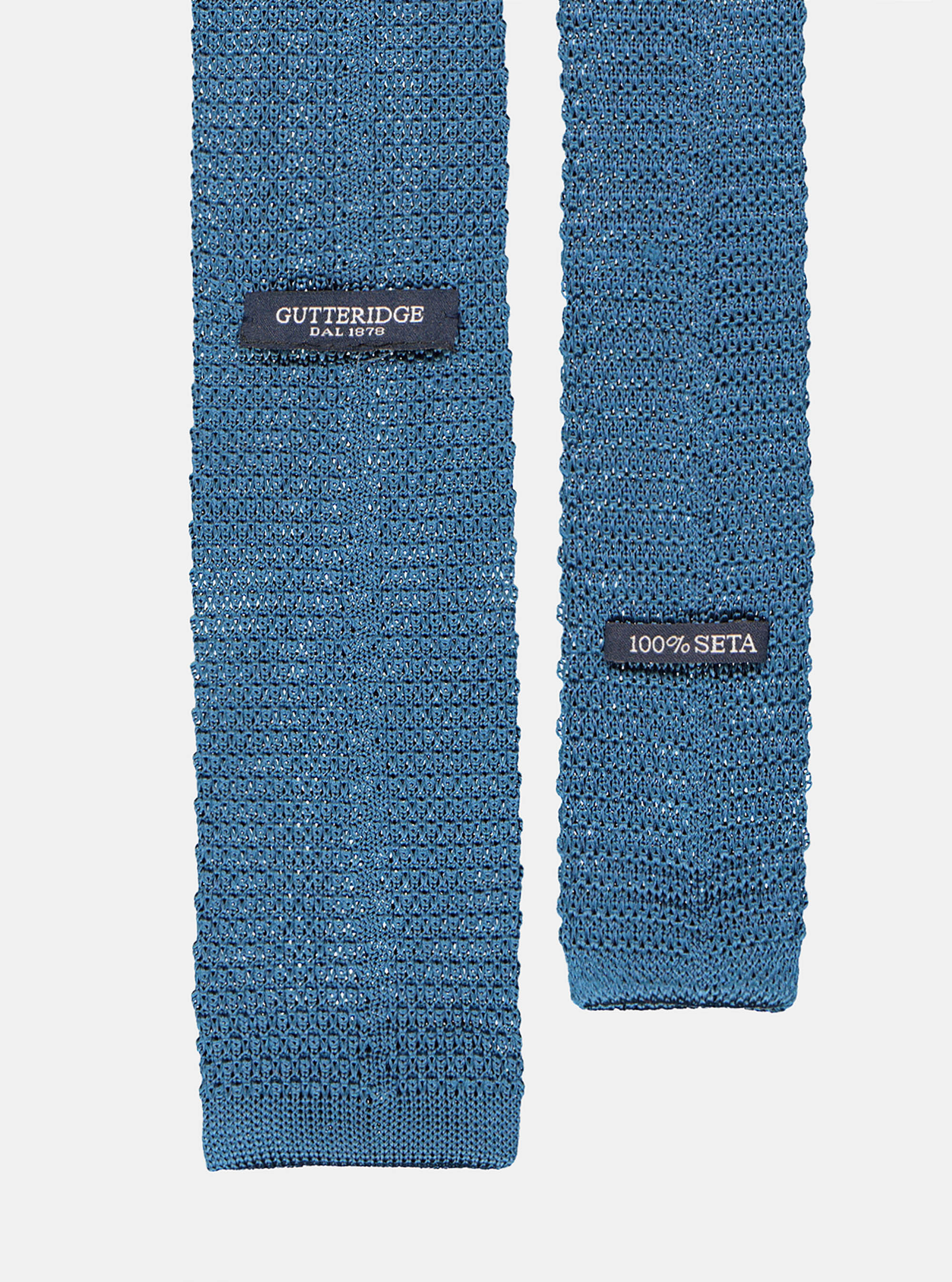 Cravatta in seta a maglia tinta unita, GREEN