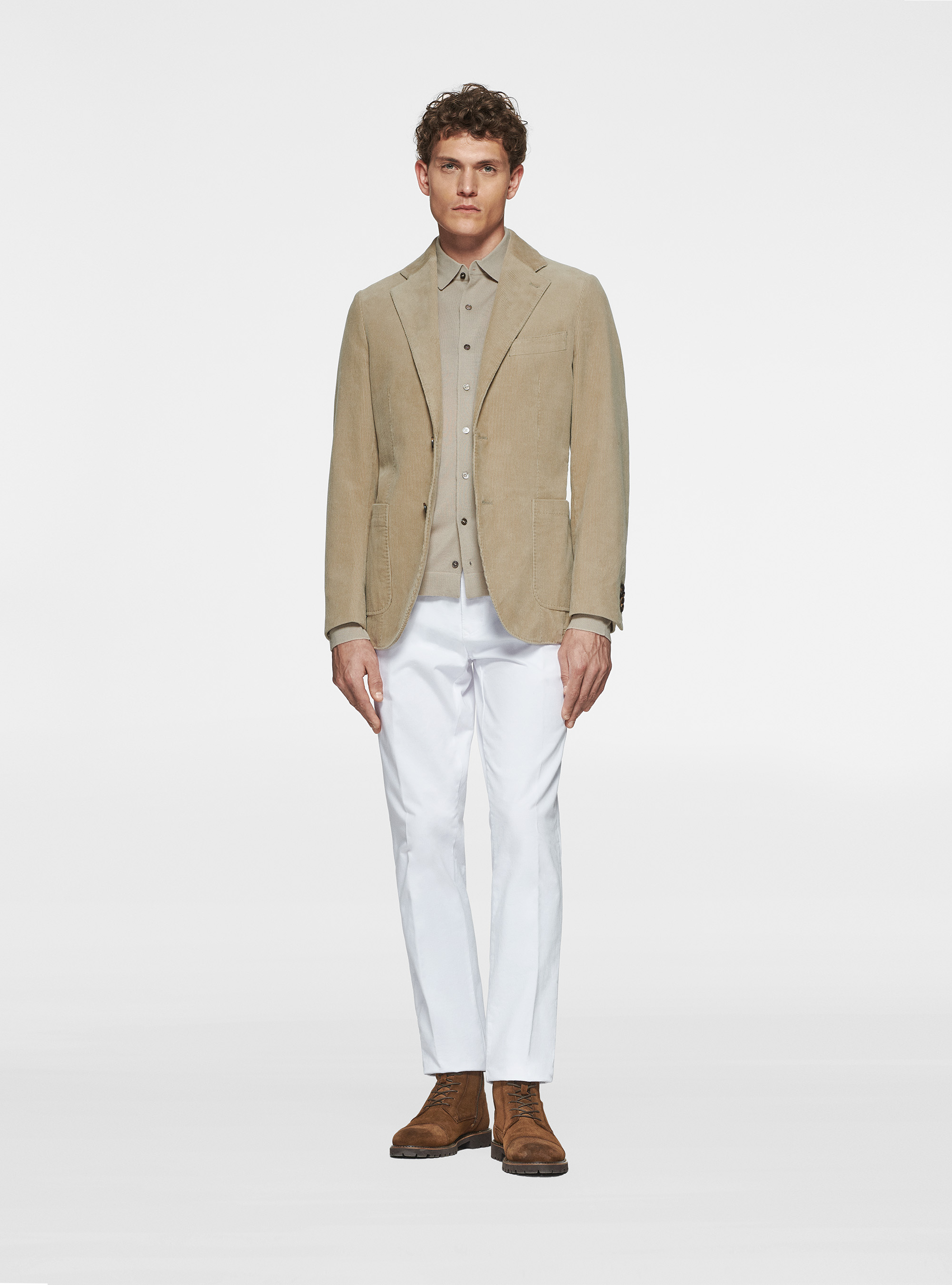 Giacca in velluto, SABBIA