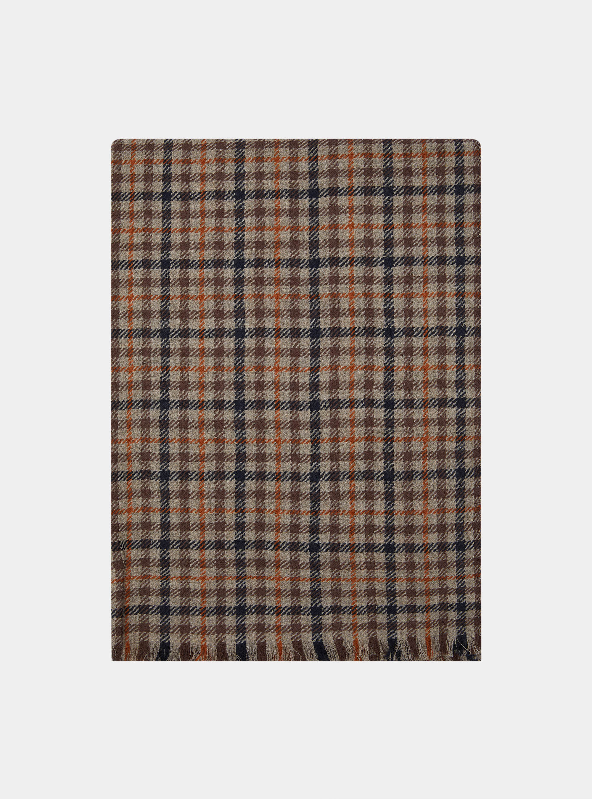 Sciarpa in lana a fantasia, MARRONE 0516C