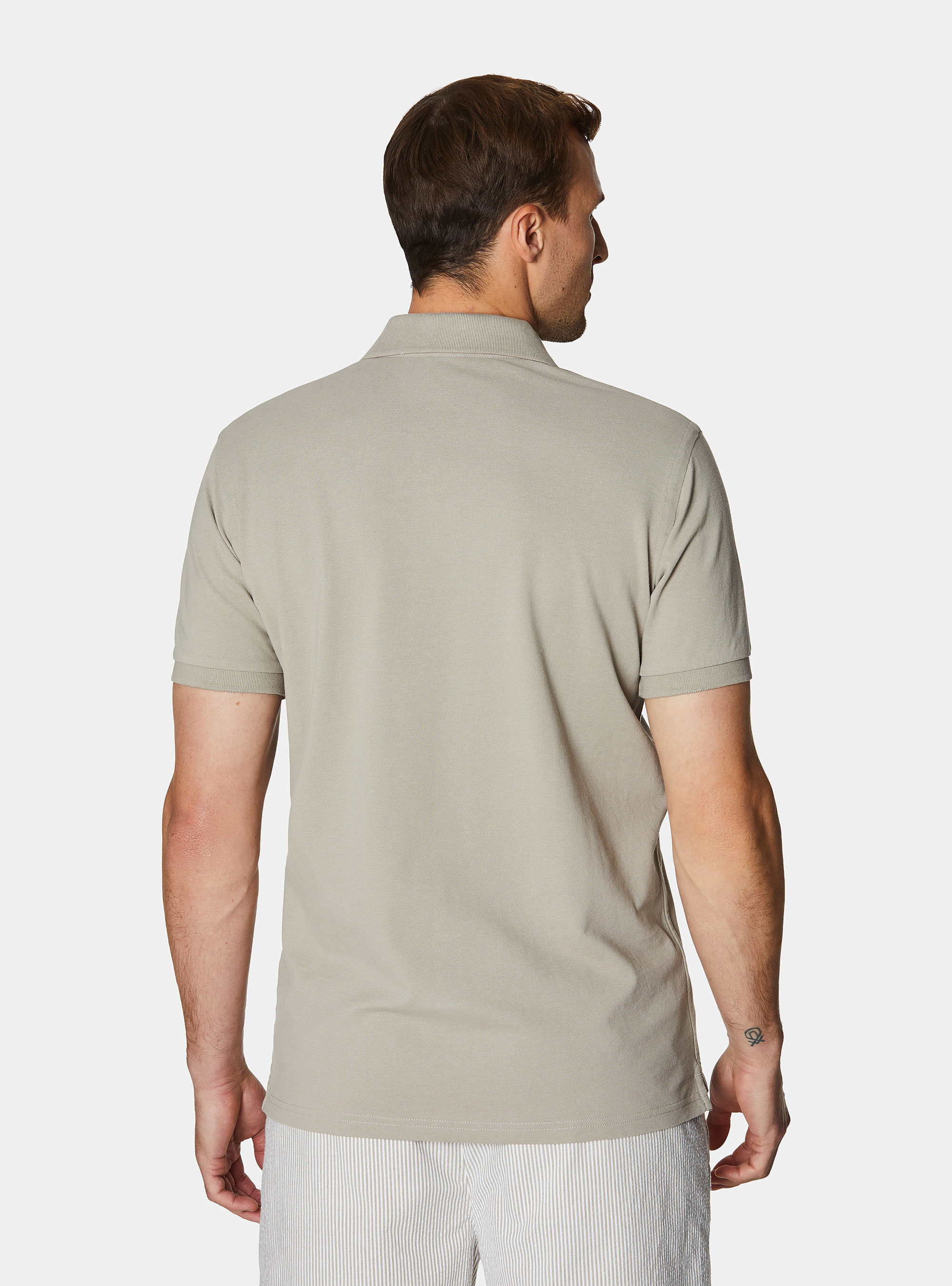 Classic piqu&eacute; polo shirt, SAND