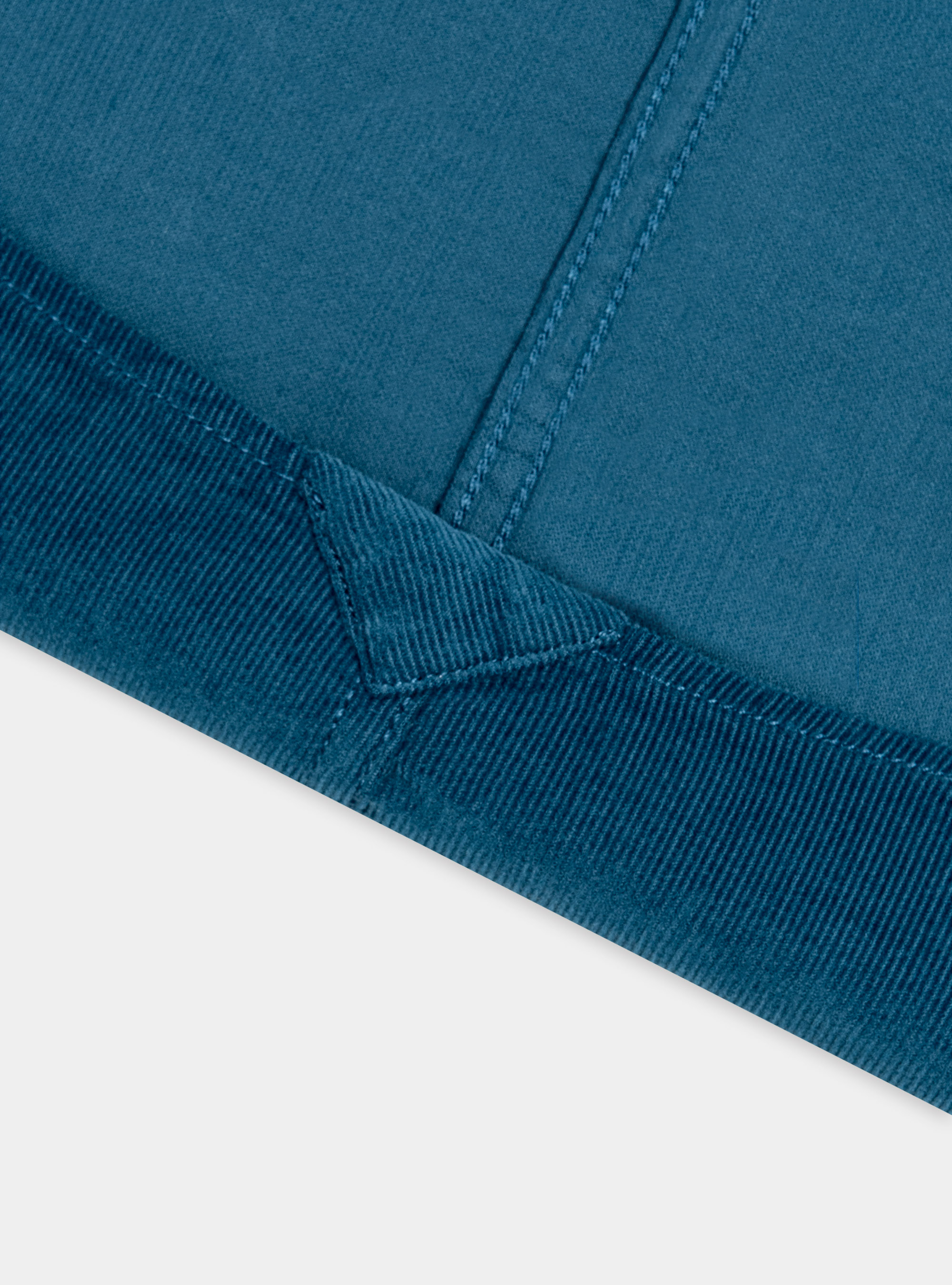 Camicia collo button down in velluto, PETROLIO