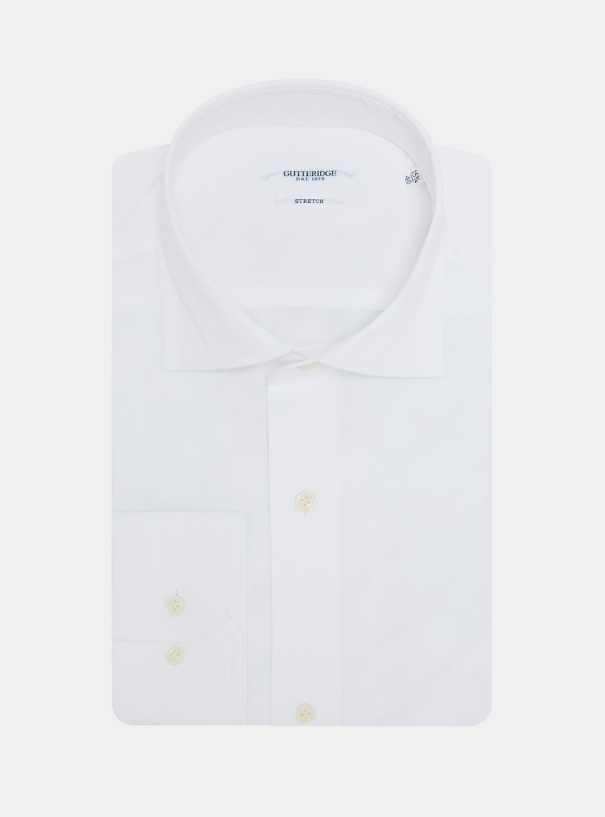 Camicia in piquet stretch, BIANCO