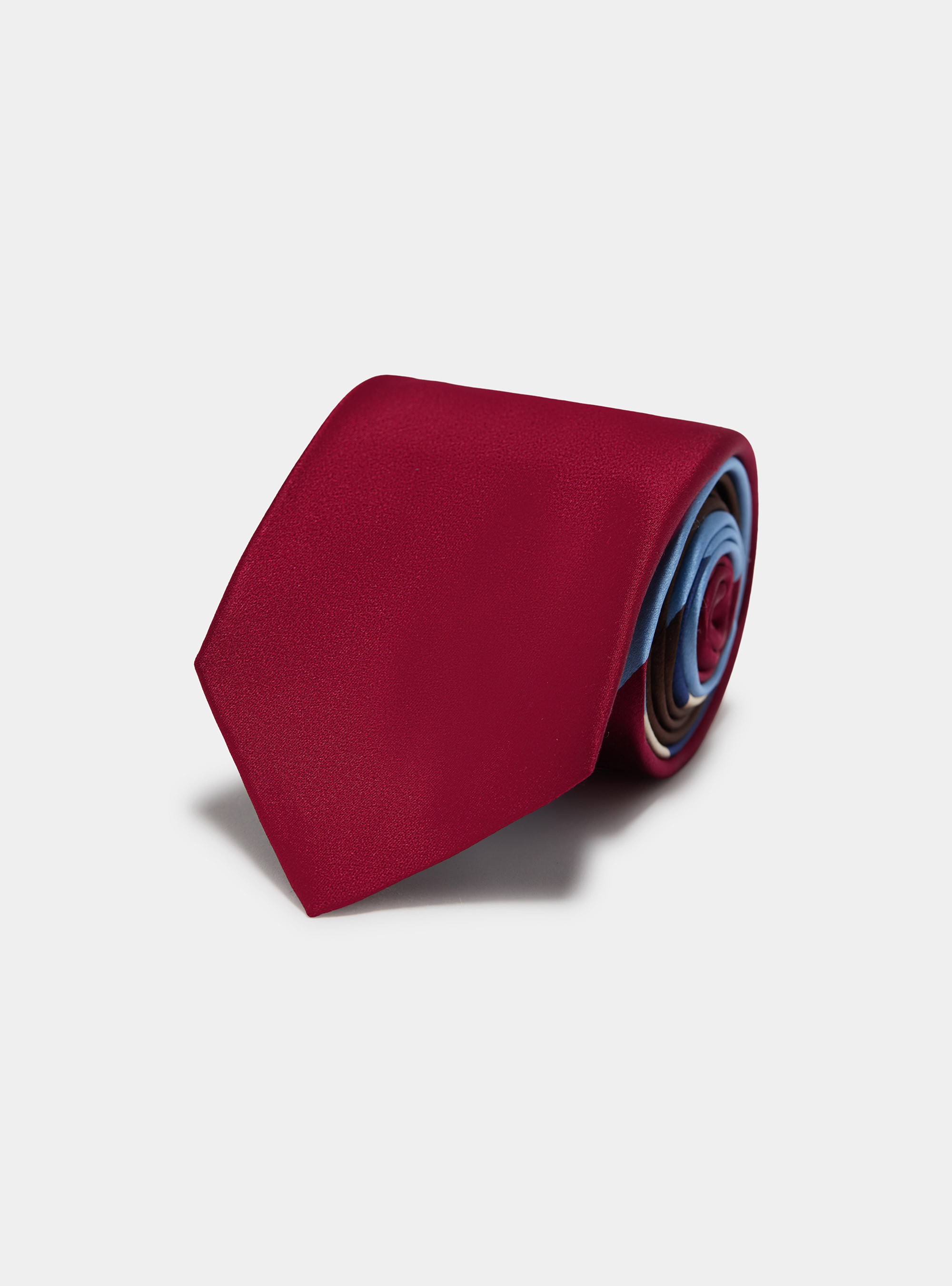 Regimental silk twill tie, LIGHT BLUE