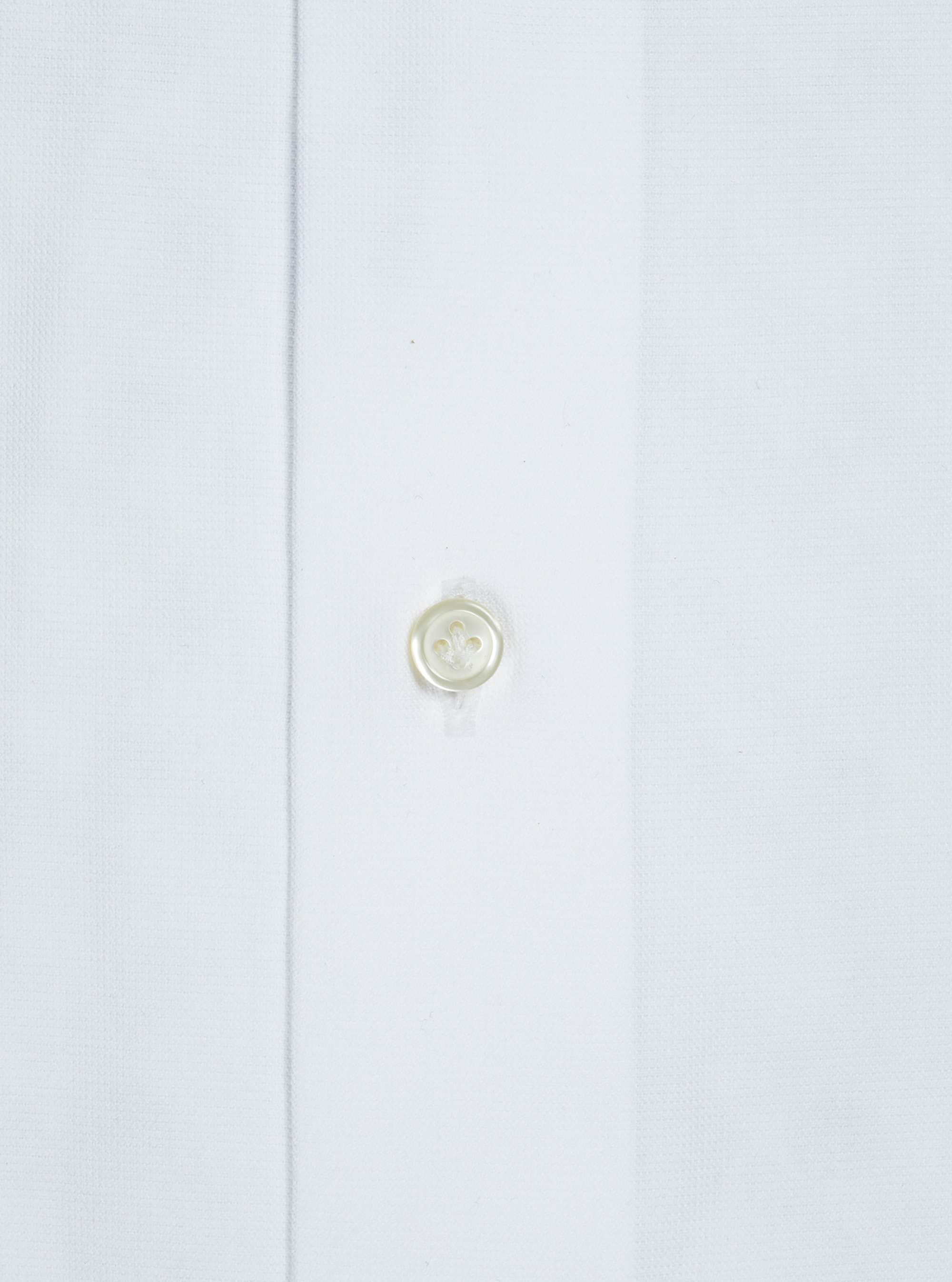 Camicia collo francese in cotone operato, BIANCO