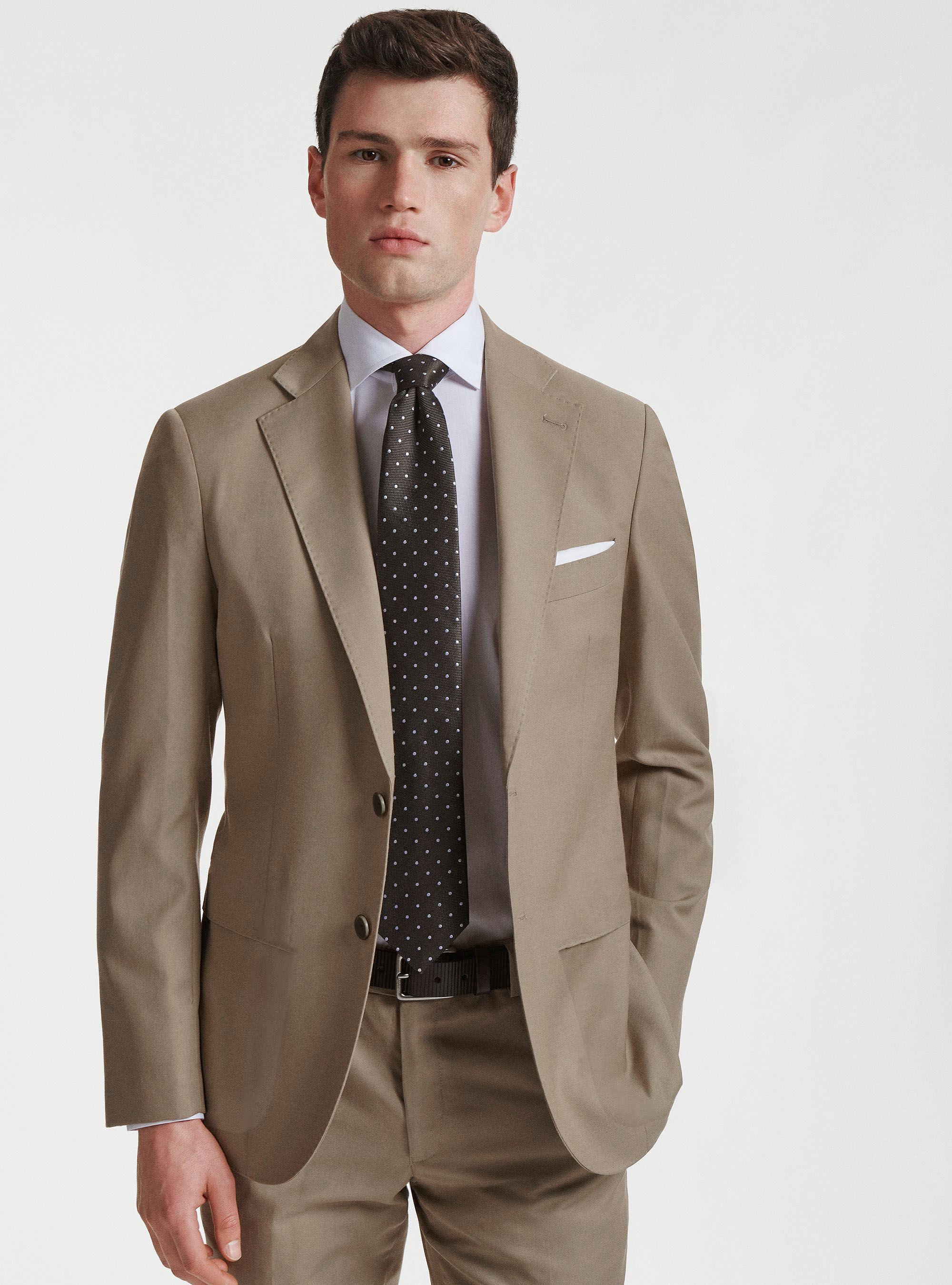 Americana de traje cl&aacute;sica slim fit, BARRO