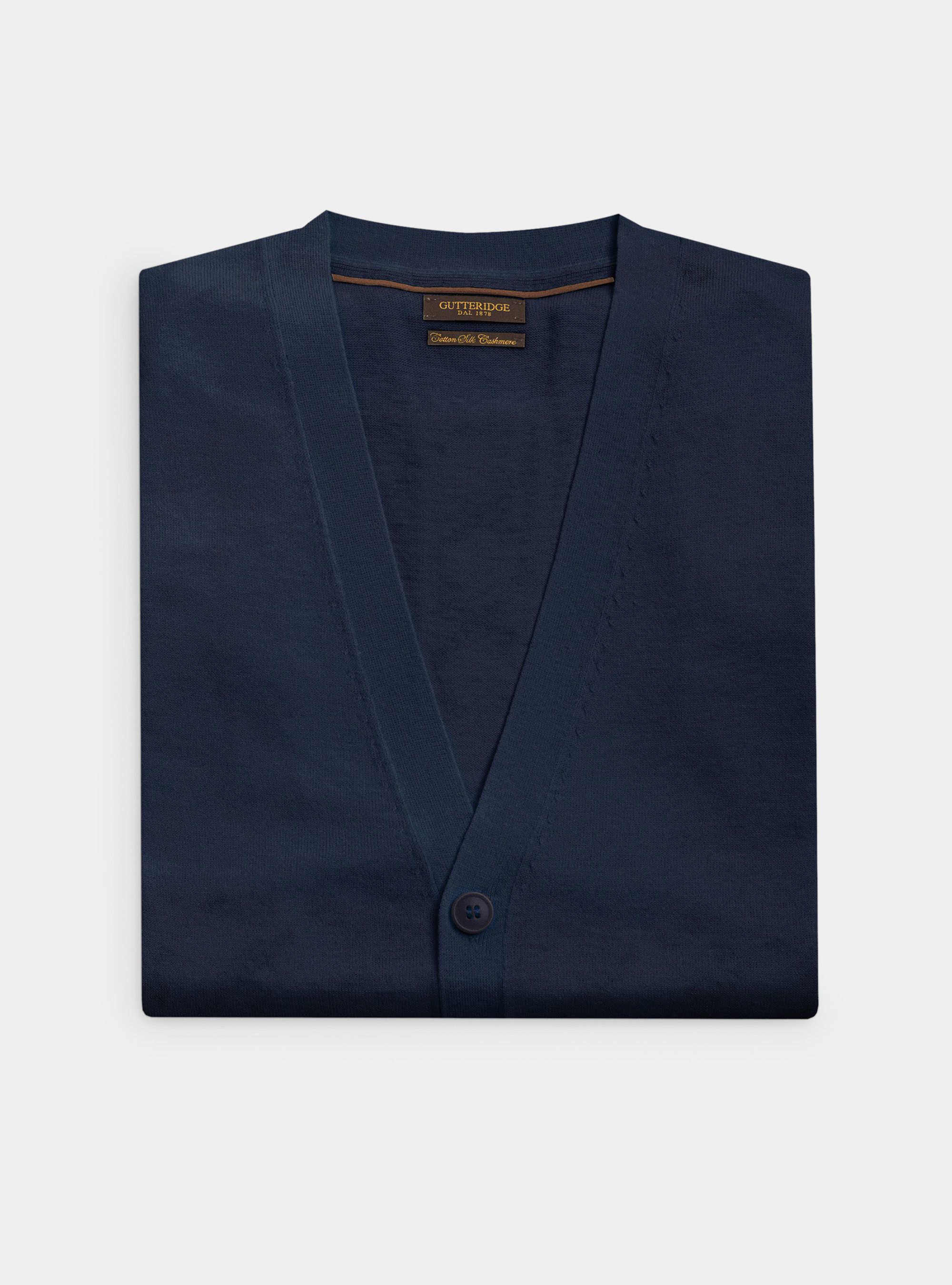 Gilet in maglia in cotone seta e cashmere, BLU NAVY