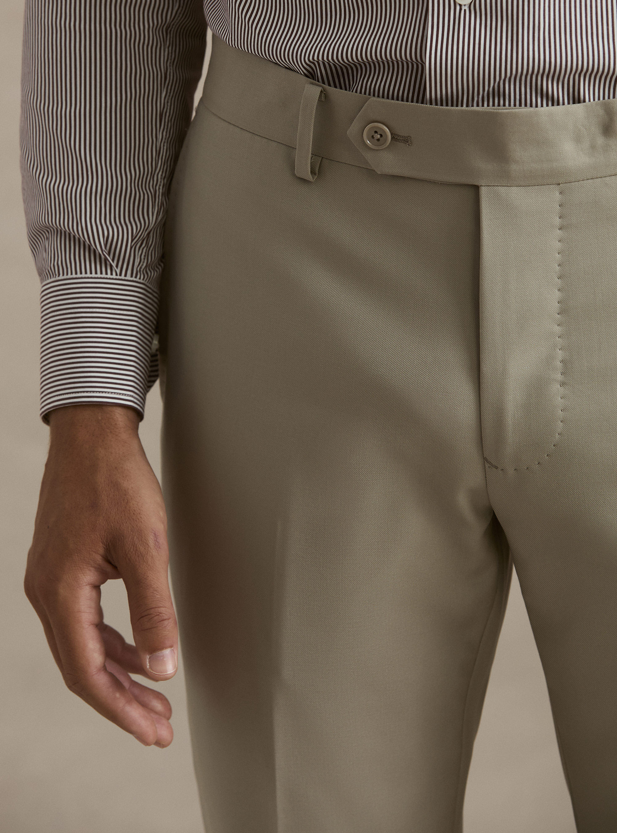 Pantaloni per abito in pura lana Vitale Barberis Canonico, SABBIA 0591C