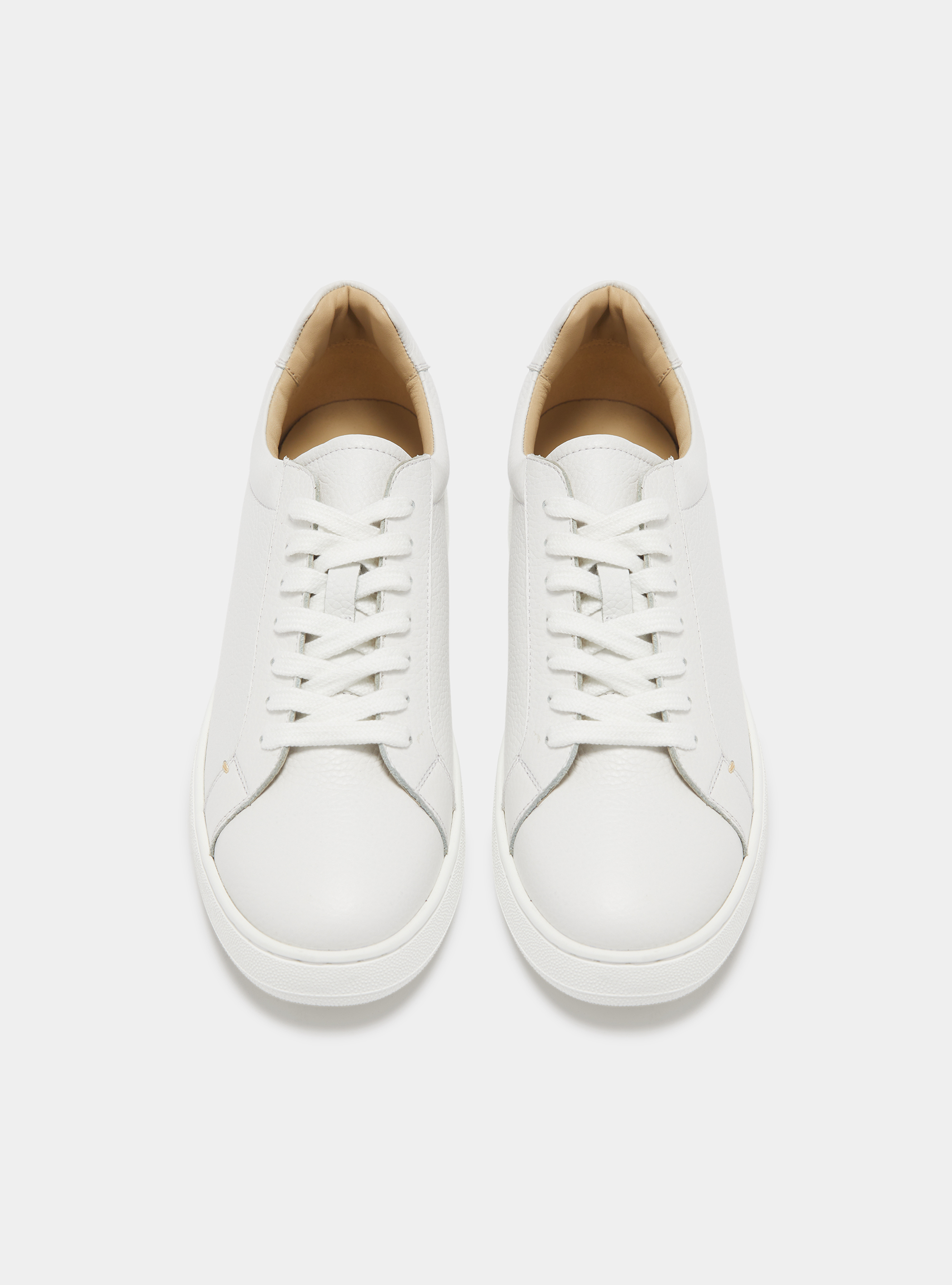 Sneakers in nappa martellata, BIANCO