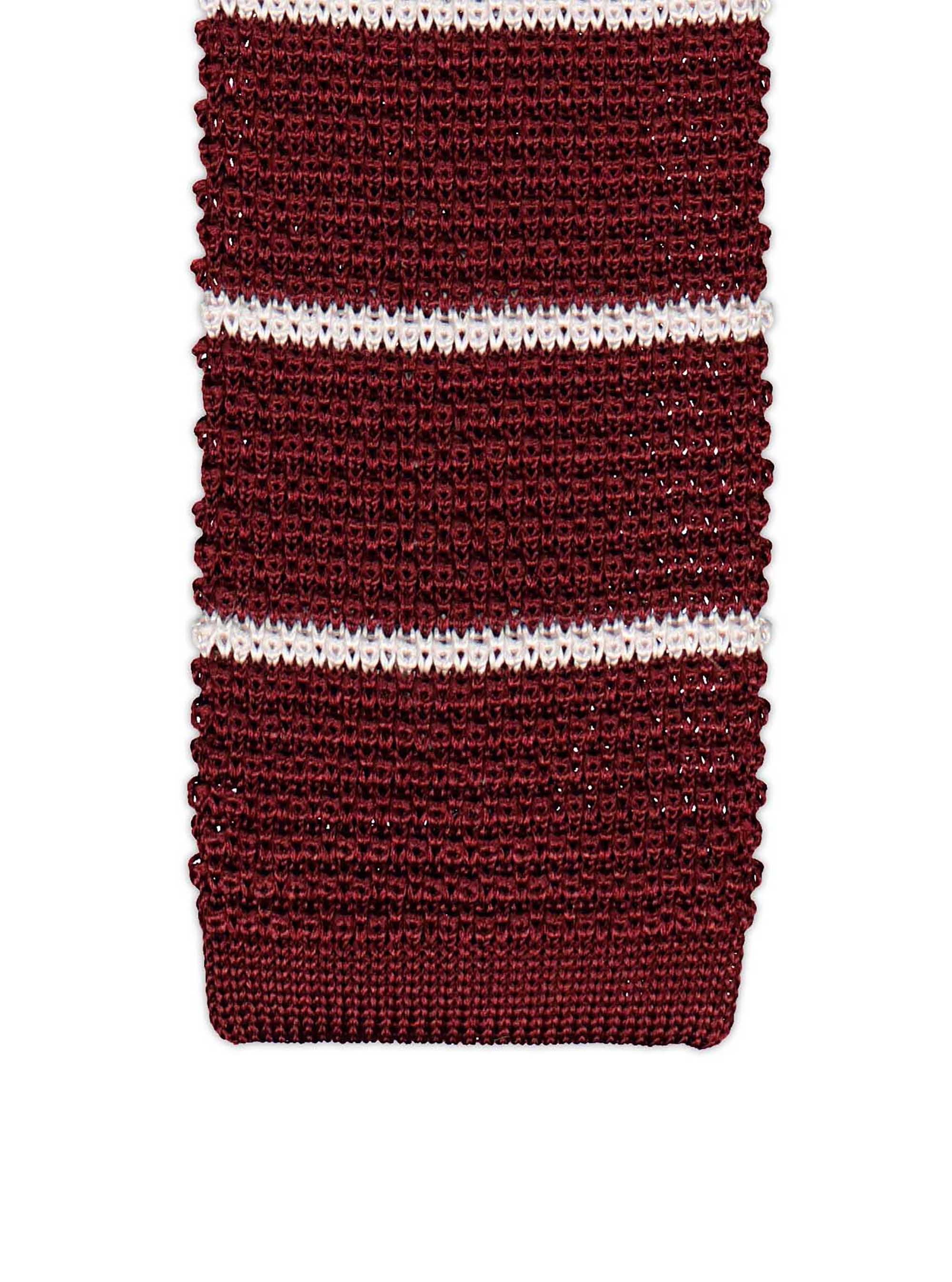 Cravatta a maglia rigata, BORDEAUX