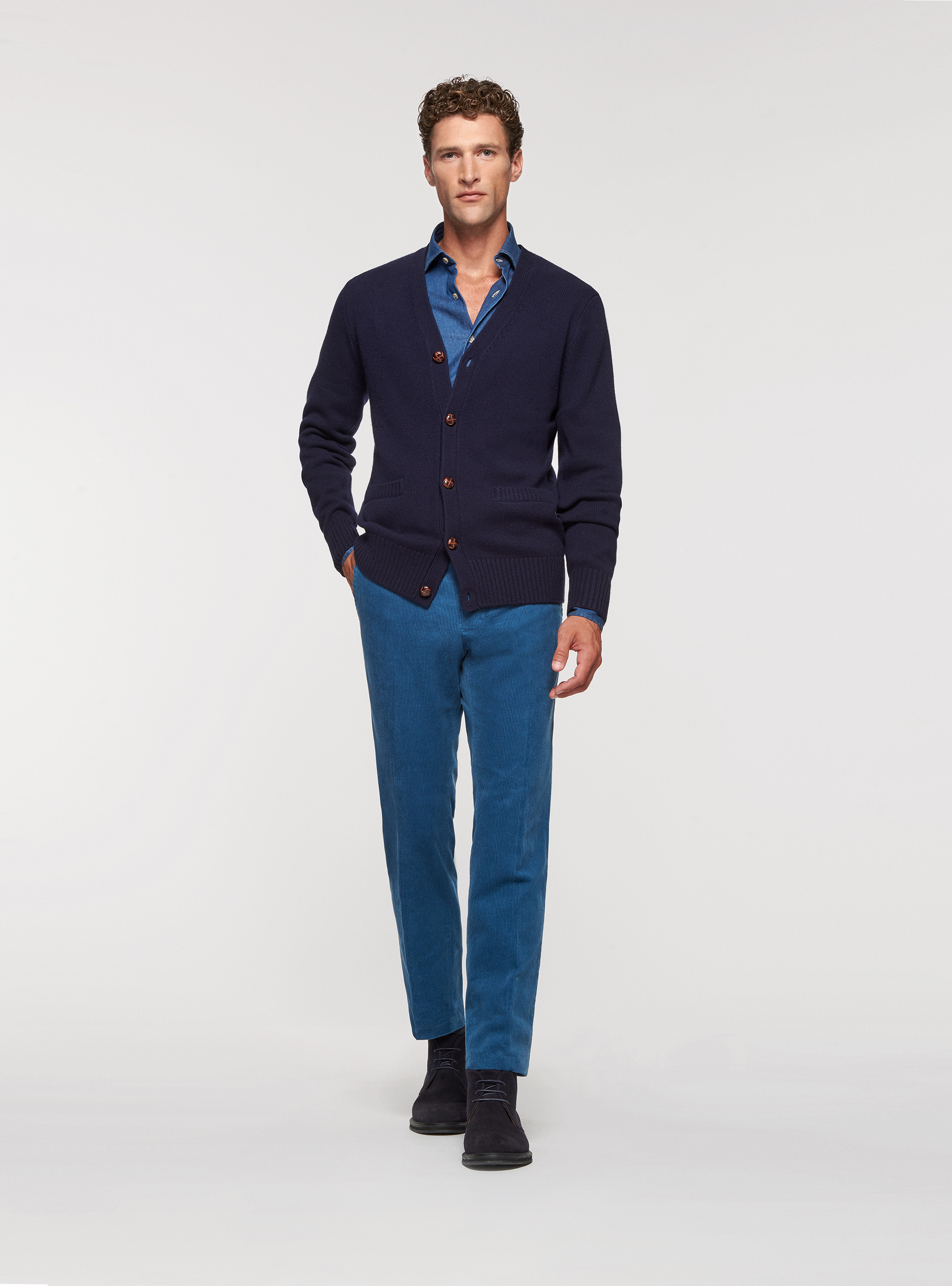 Pantaloni in velluto a coste, 0243C DENIM