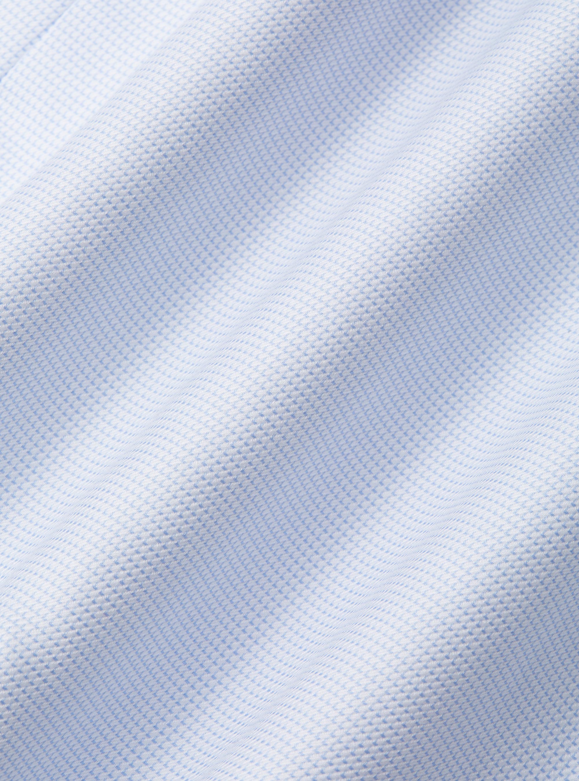 Camicia in cotone operato, AZZURRO