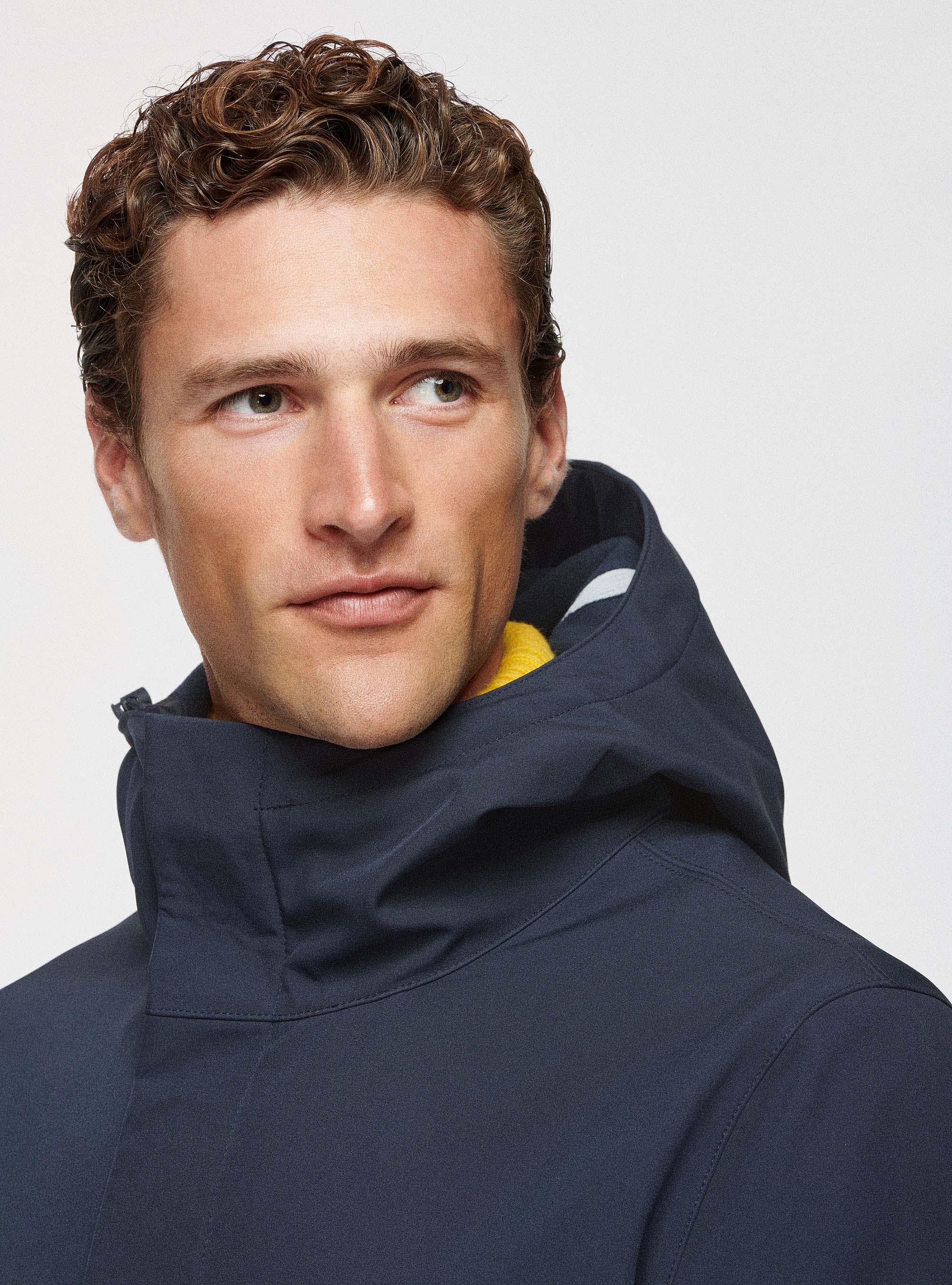 Giubbotto tecnico con cappuccio, BLU