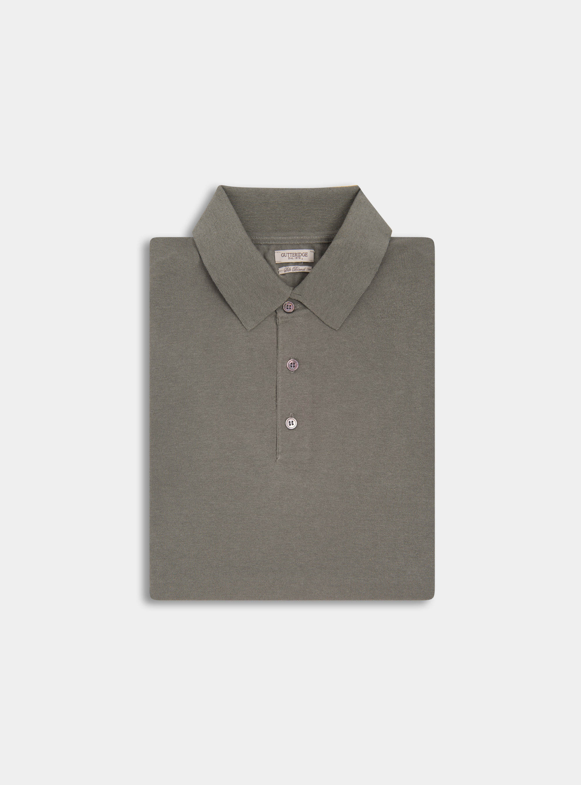 Polo de seda y algod&oacute;n, SALVIA 0602C