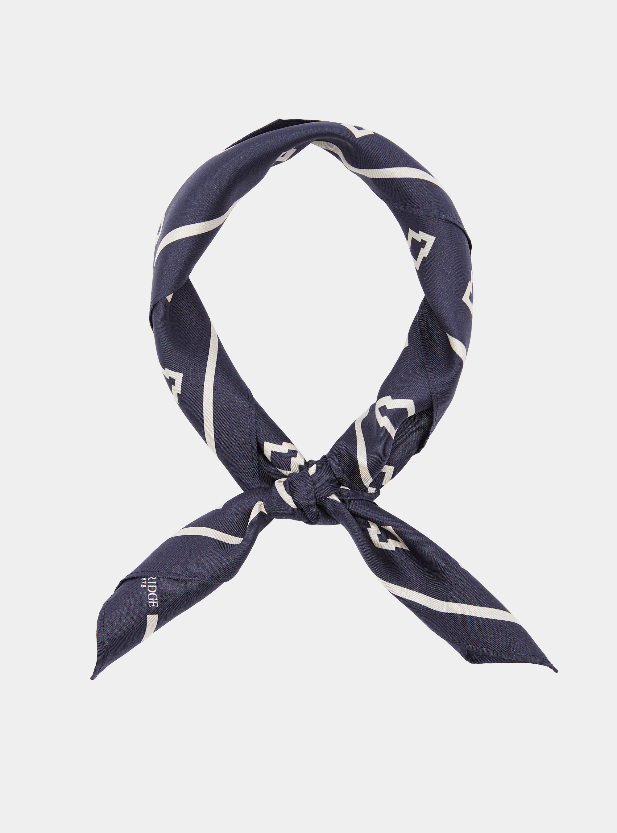 Foulard in seta stampa etnica, BLU NAVY